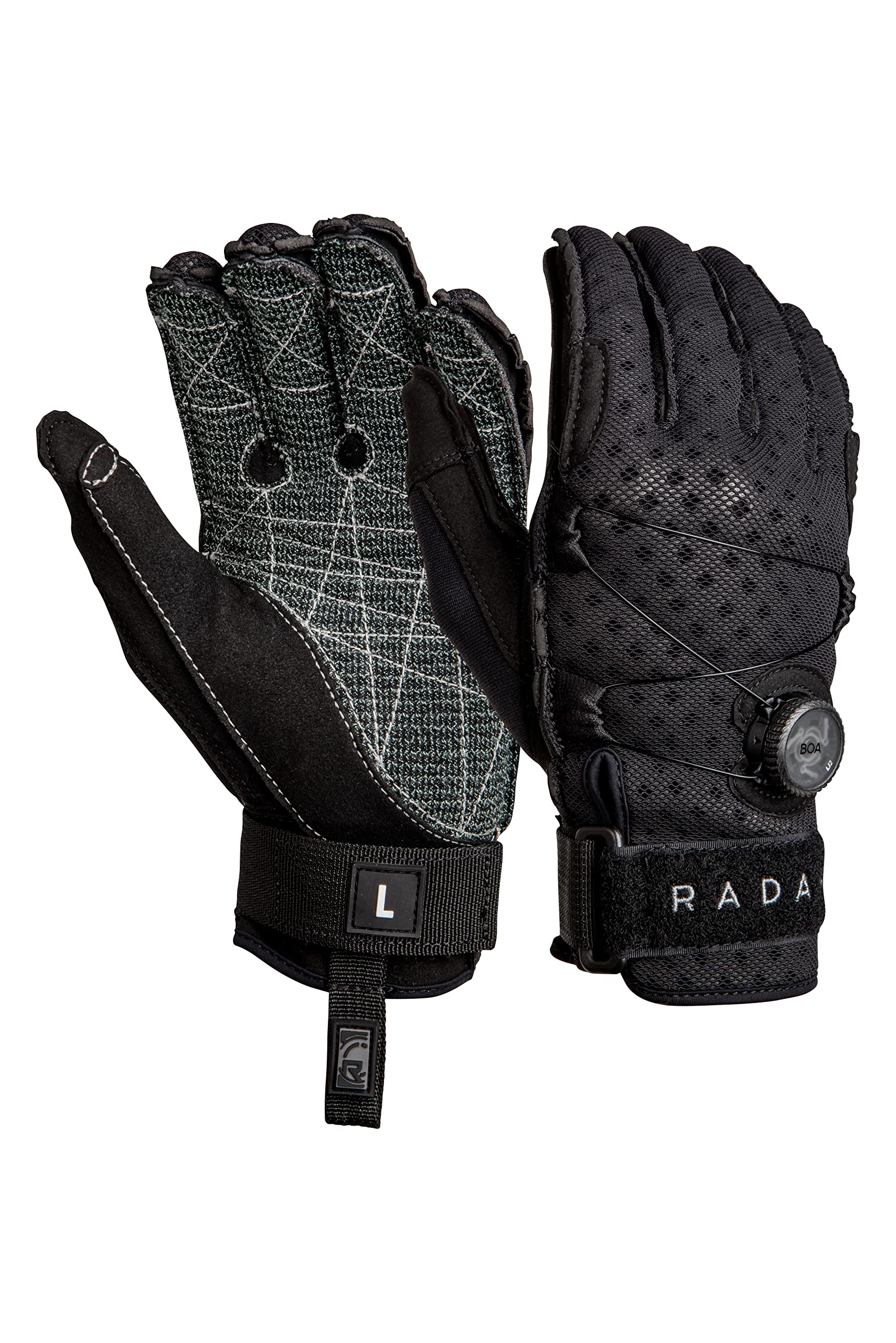 Radar Vapor-K Boa Inside-Out Waterski Glove - Black/Shadow Ariaprene