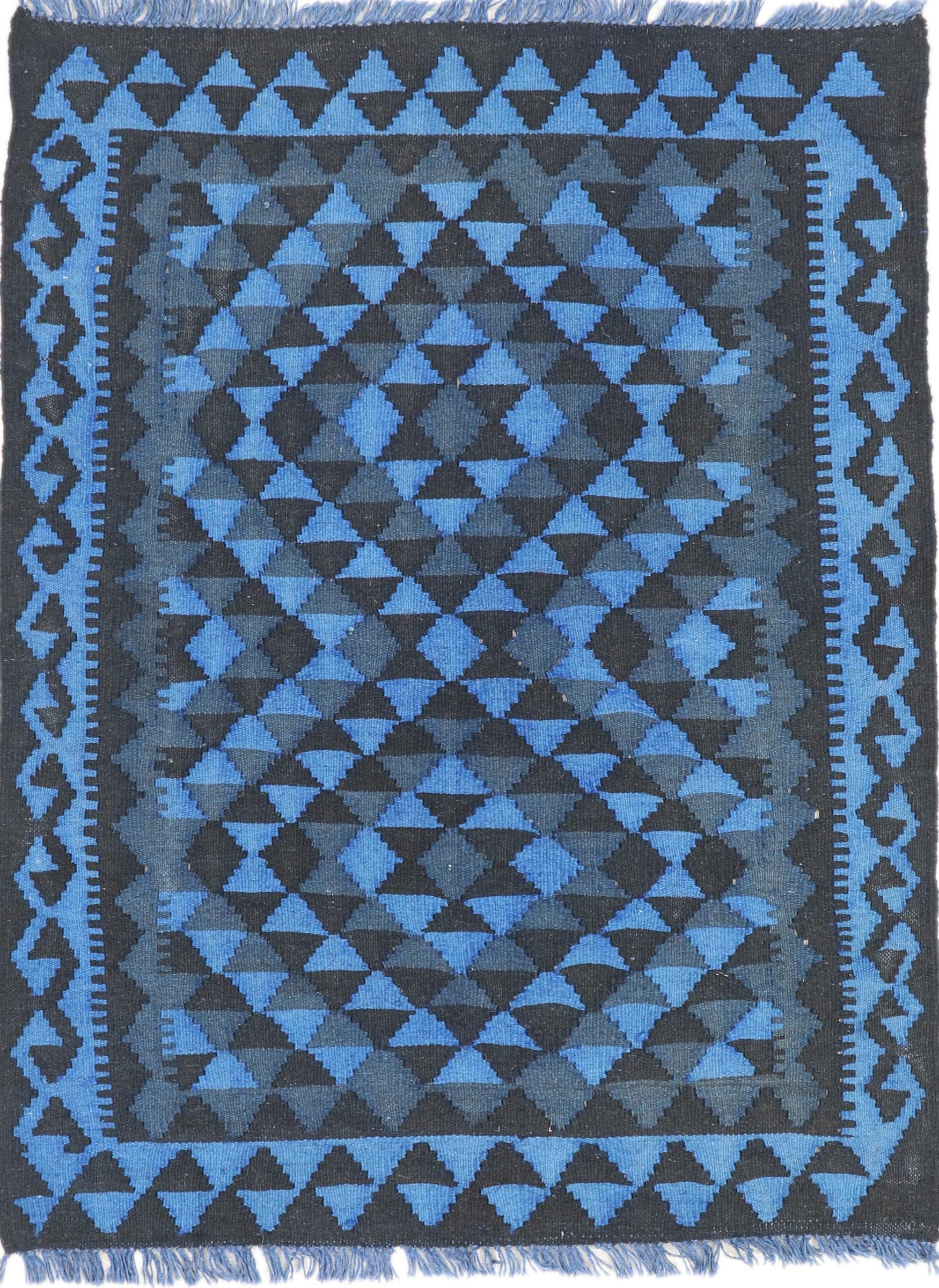 Tapis Kilim Afghan résistant en laine 89x115, fini les sols froids avec le tissage main d'Orient