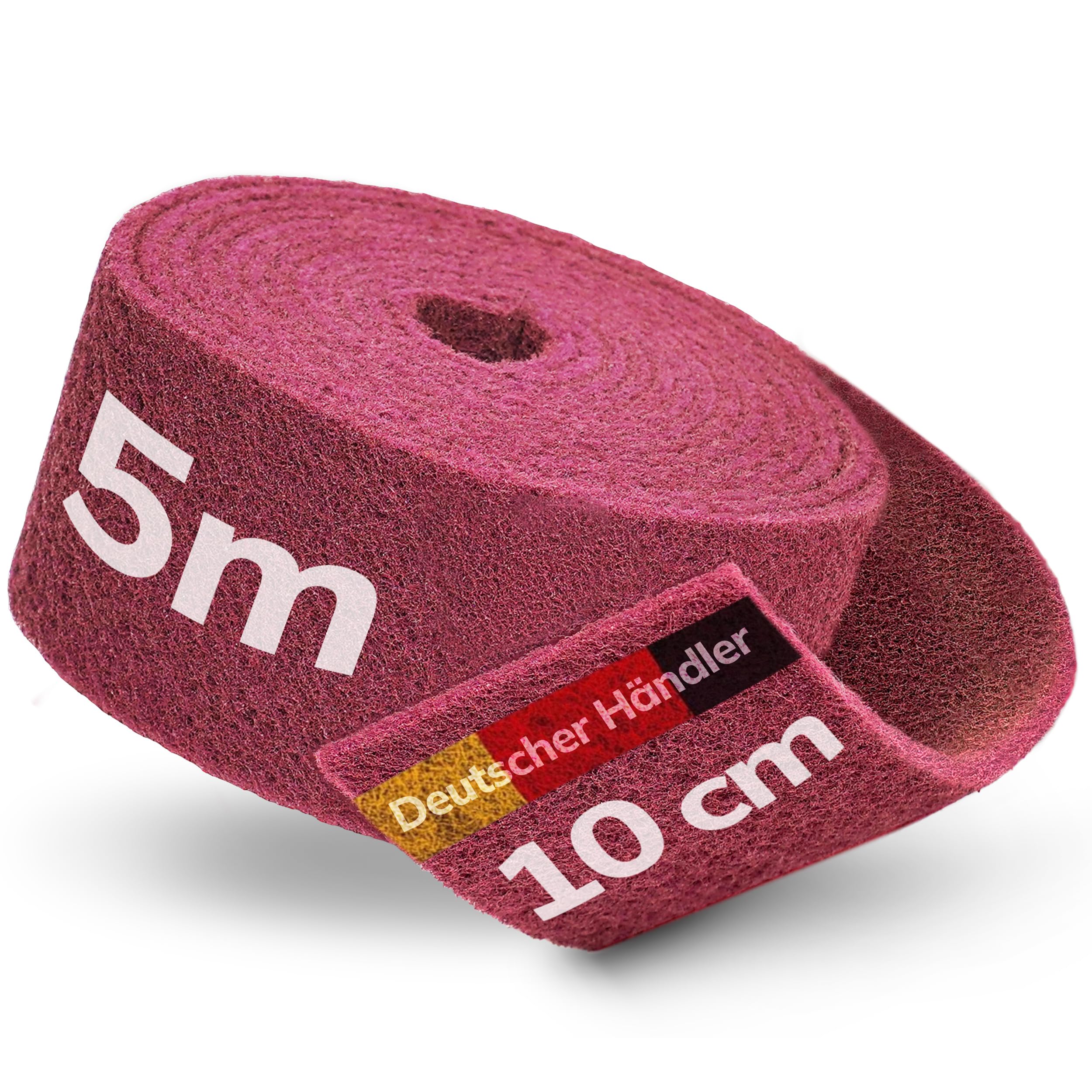 Phorin® Bande de Poncage 5 m × 100 mm non-tissé abrasif grain 240 – L'éponge de ponçage est extrêmement robuste et durable, idéale pour la peinture, le bois, le métal, l'acier inoxydable, etc.