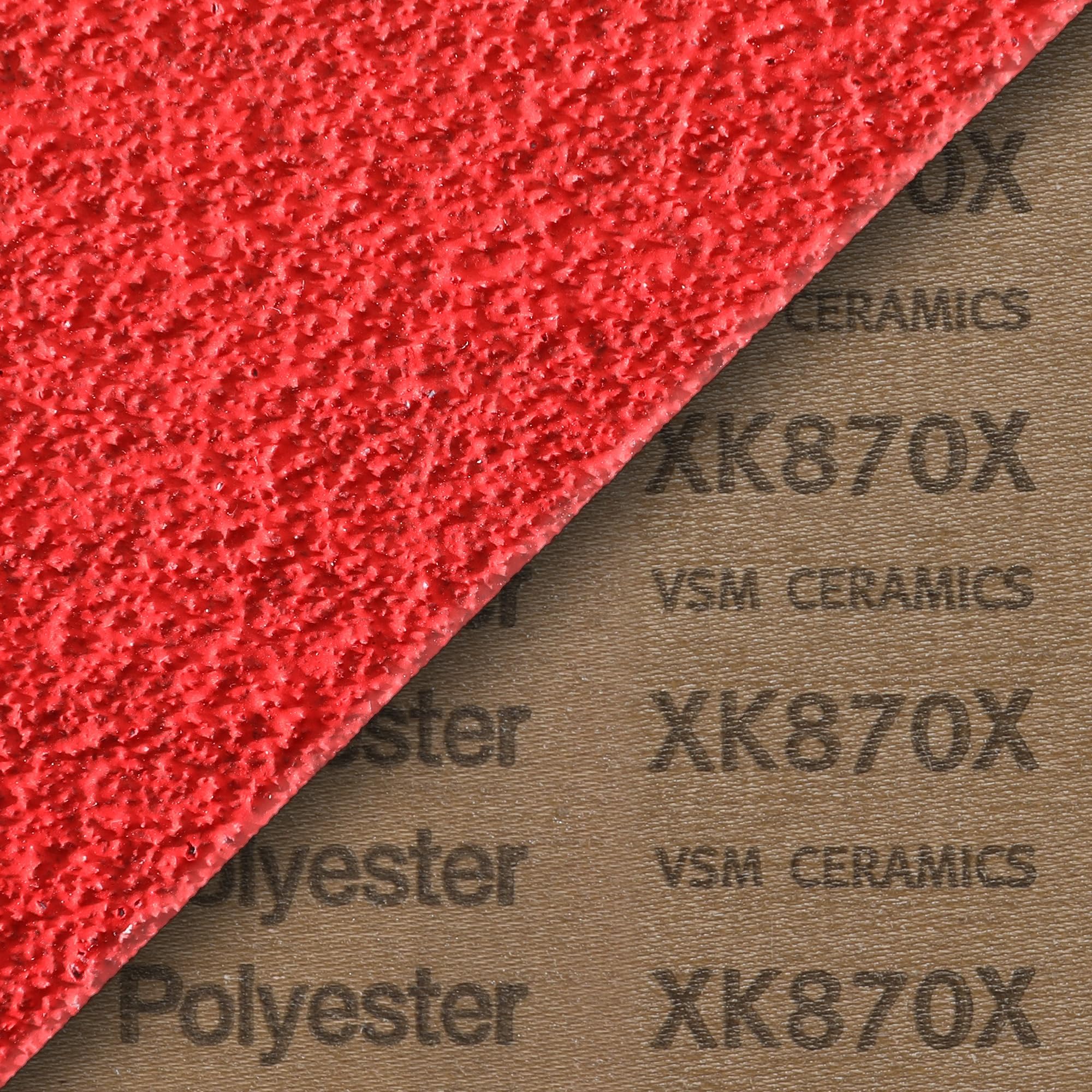 VSM Schleifband XK870X – 50 x 2000 mm – Körnung P80 – 5 Stück – aggressives Keramikkorn für Metall Edelstahl – reißfeste robuste Gewebeunterlage – wasserfest – Profi-Schleifbänder für Bandschleifer