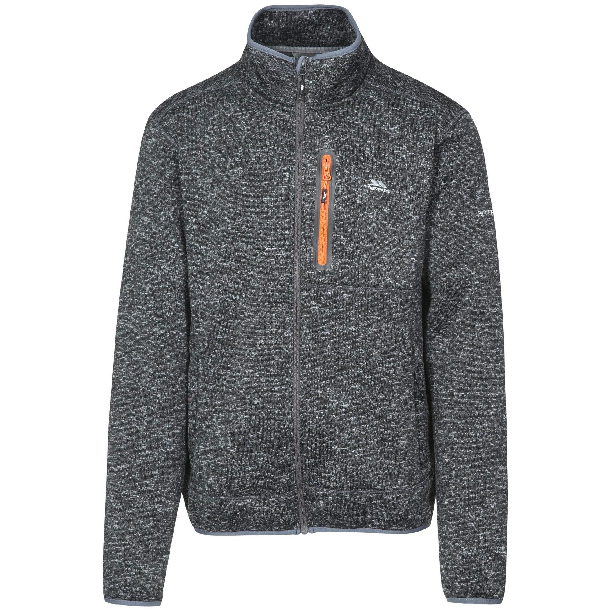 Trespass Men's Black/White Bingham Fleece Jacket (Xxl) ( Marl)