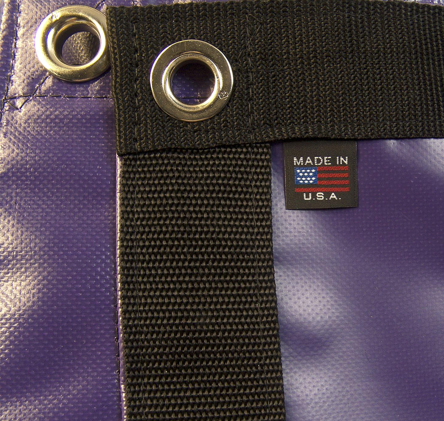 Tarp, Heavy Duty, Purple, Waterproof, 18 Oz. Vinyl w/ Reinforced Edges (5' X 5' Feet)