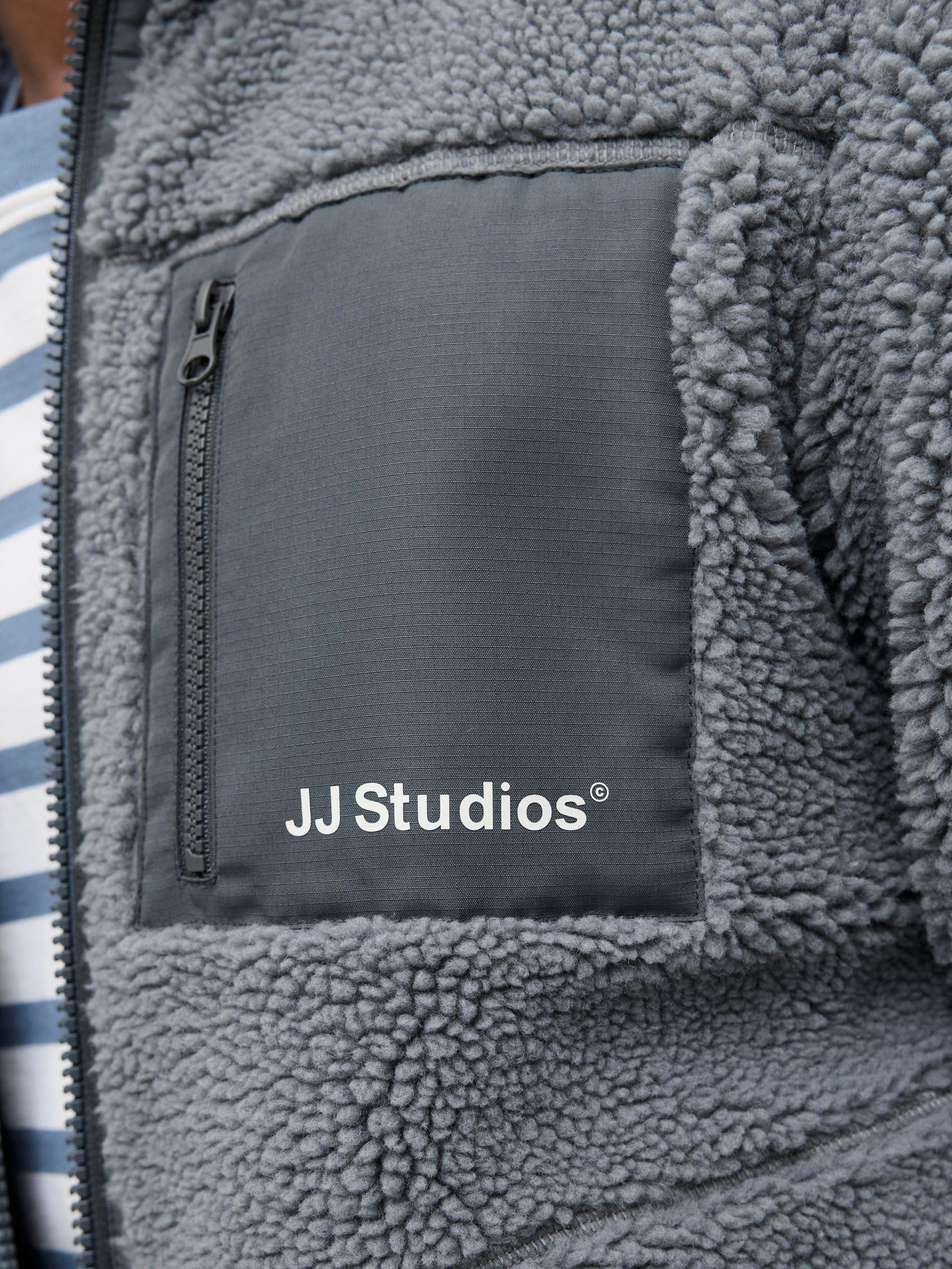 JACK & JONES Męska kurtka Jjesoho Teddy Jacket Noos, Stormy Weather, L, stormy pogoda, L