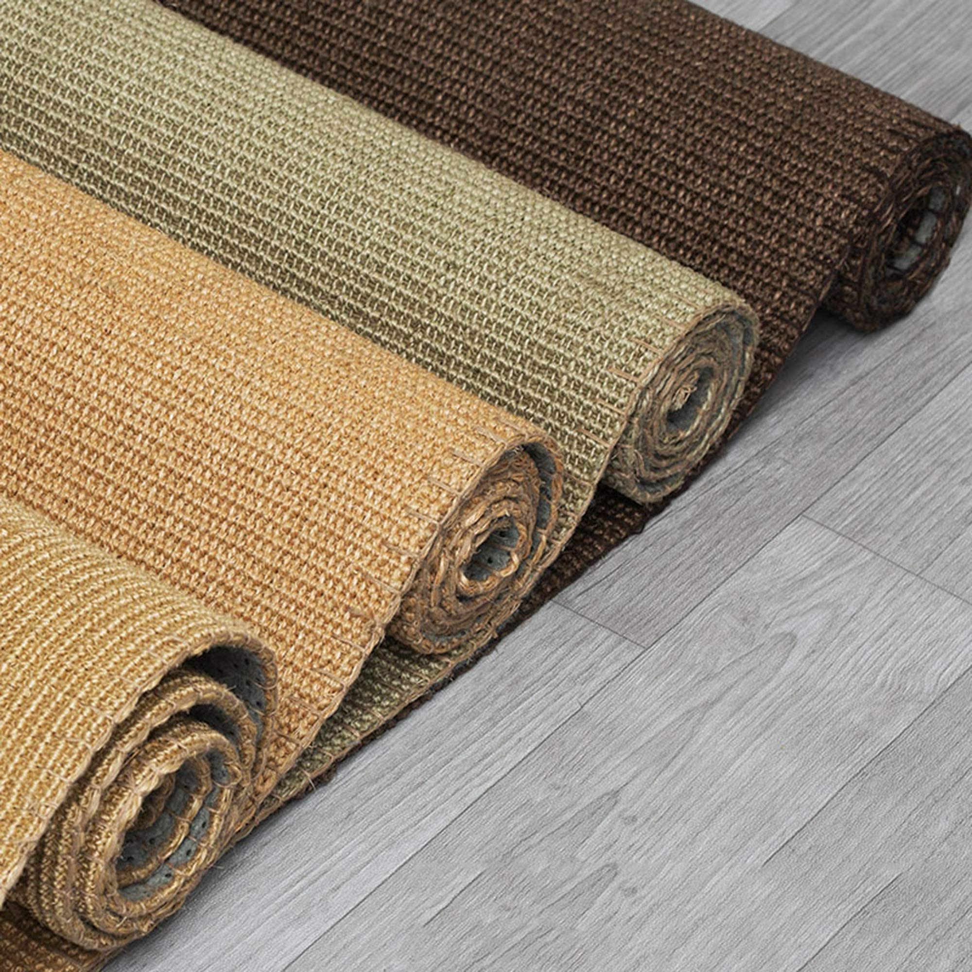 CJCSM Carpette, Tapis bohème, Tapis de Passage en sisal tissé à la Main, Tapis de Collection en Fibres Naturelles, Tapis antidérapant intérieur/extérieur