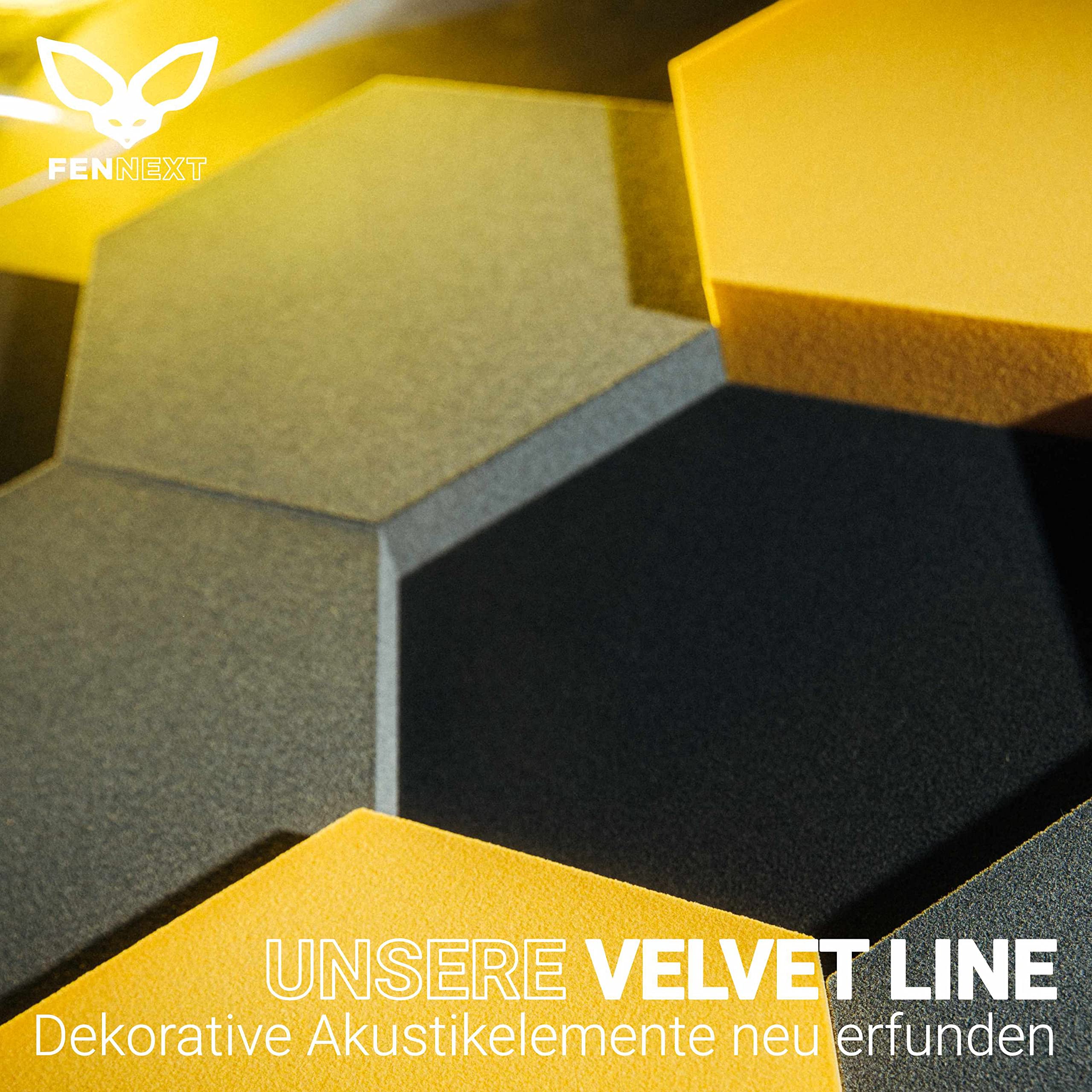 Schallabsorber Akustikpaneele [8 Stk.] für spürbar reduzierte Geräusche I Modernes Akustikbild aus Hexagon Akustikplatten I Unbedenkliche Wand Paneele hergestellt in der EU I 3D Panels