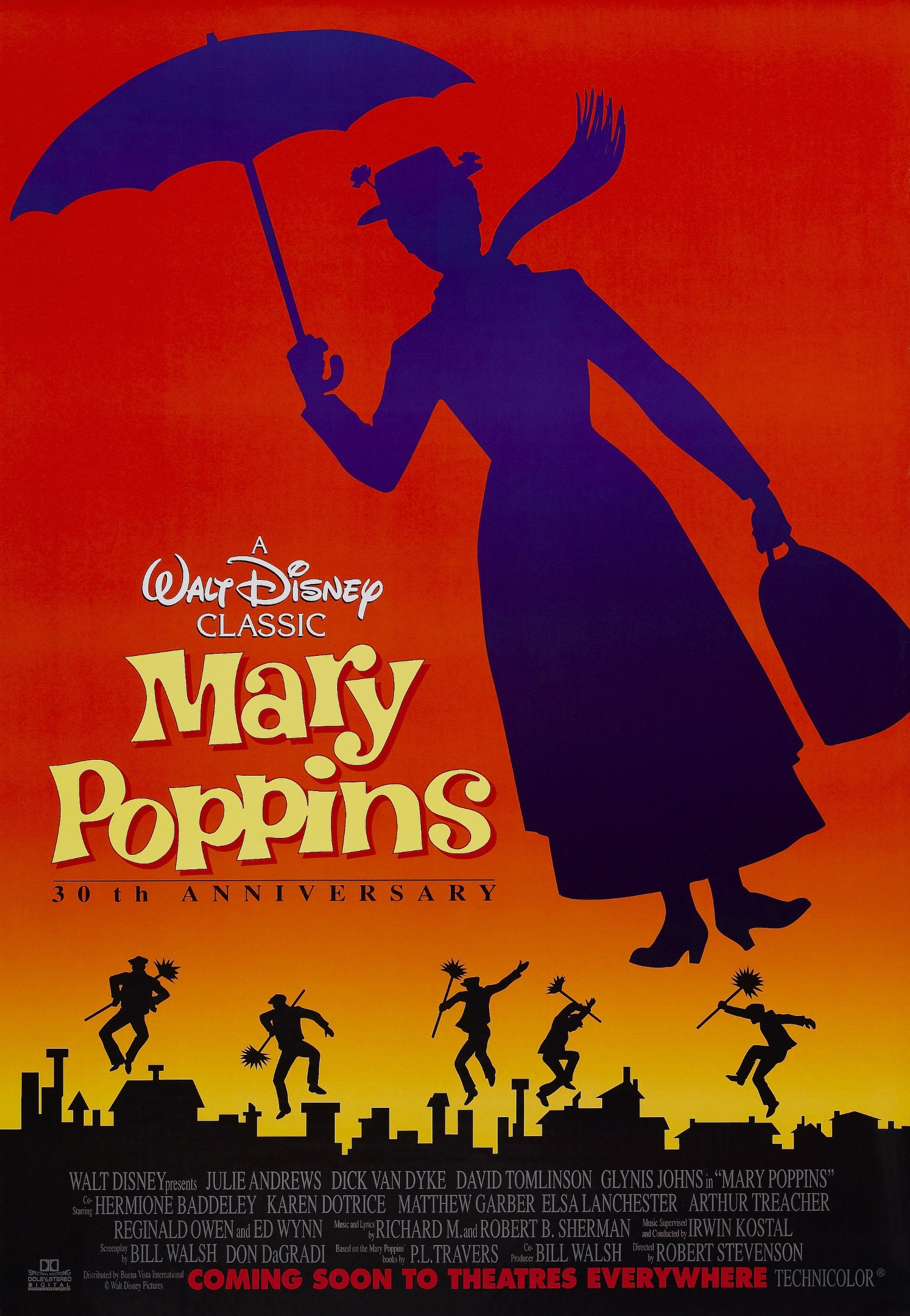 12X8 INCHES MARY POPPINS MOVIE POSTER PRINT APPROX SIZE