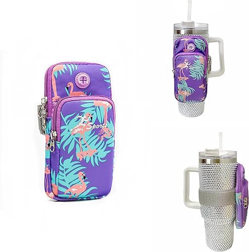 Klasikok Pouch Bag for Stanley Cup 40oz Water Bottle,Gym School Pouch for Stanley Tumbler with Handle,Lipsticks Holder Caddy Bag for Sports Bottle