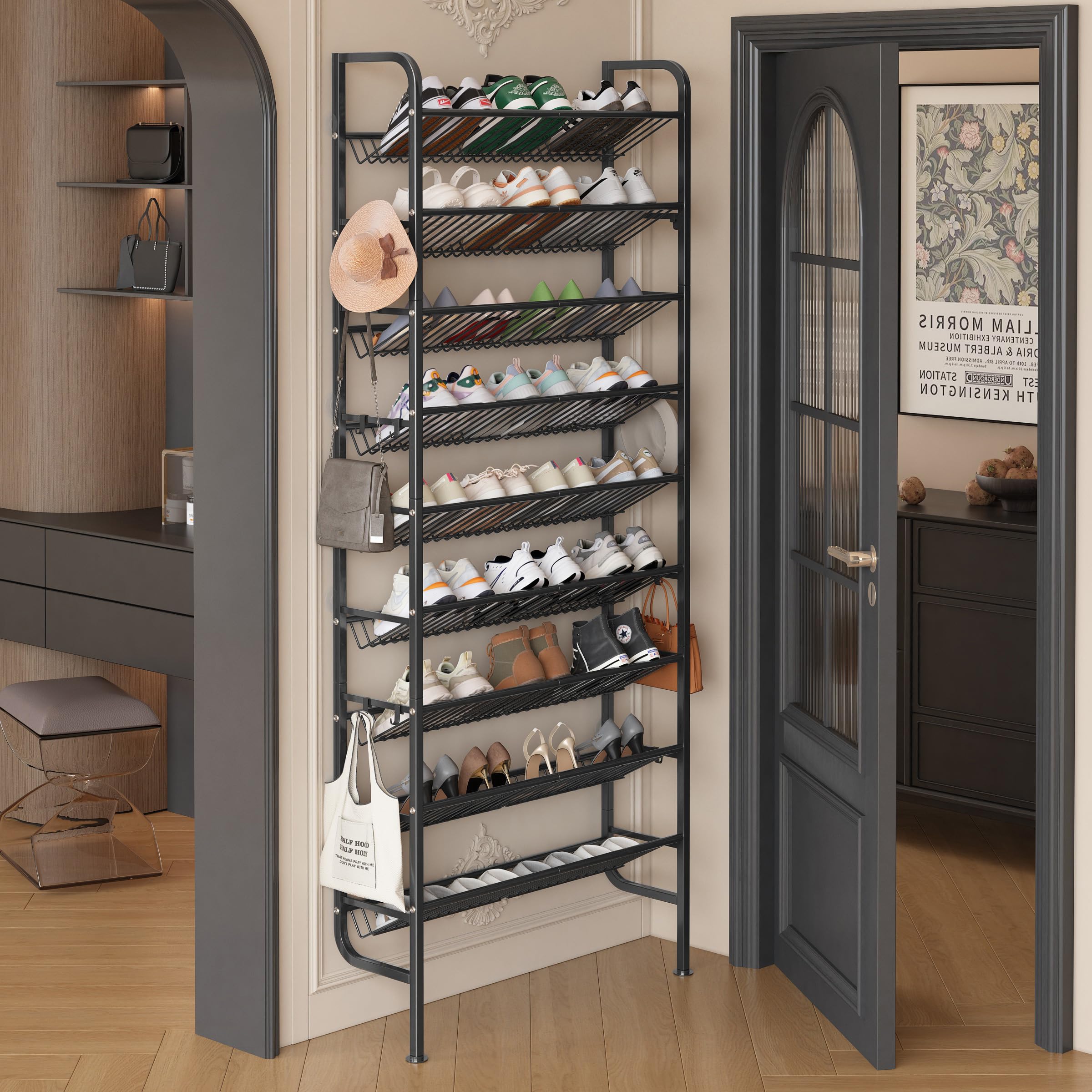 Amazon.com: UMDONX 9 Layer Shoe Rack for 27 Pairs Shoes