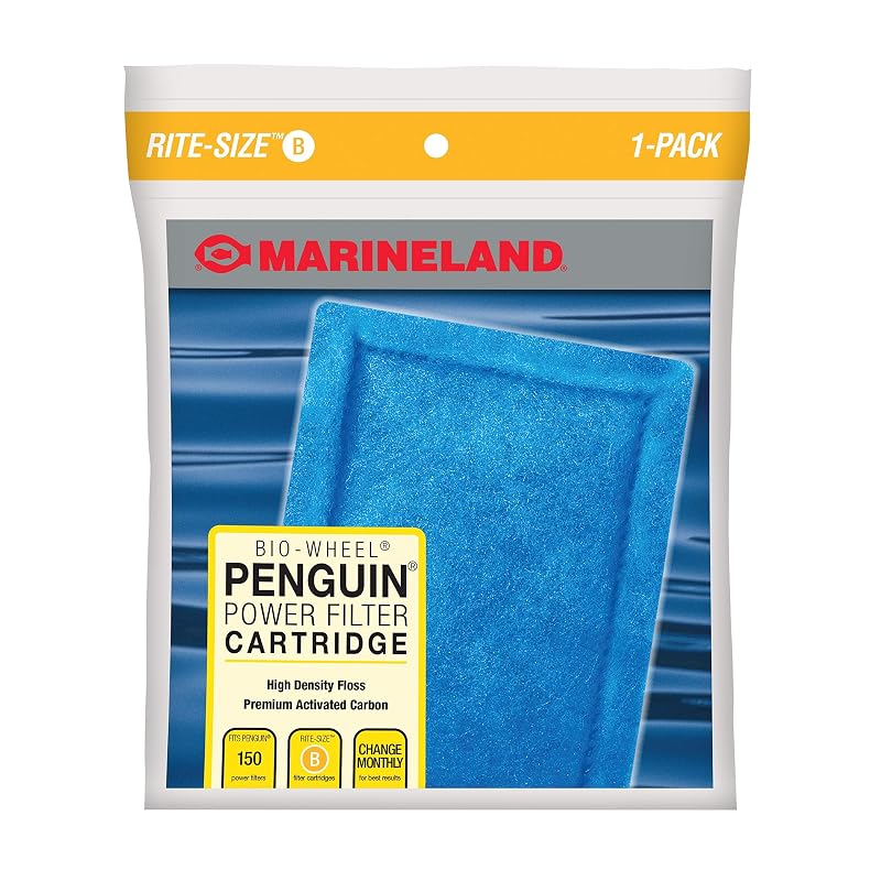Cartucho de Reposição para Filtro de Aquário MarineLand Rite-Size B, Pacote com 3