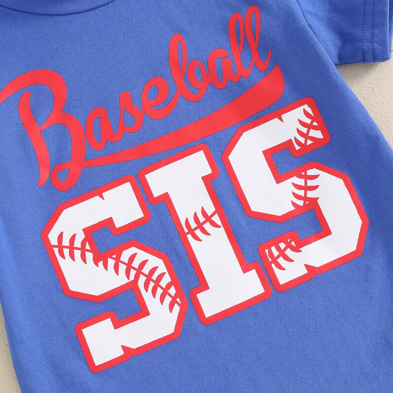 BULINGNA 2Pcs Toddler Baby Girl Summer Baseball Outfit Set Short Sleeve Baseball Sis T-Shirt Top and Striped Flare Pants - Image 5