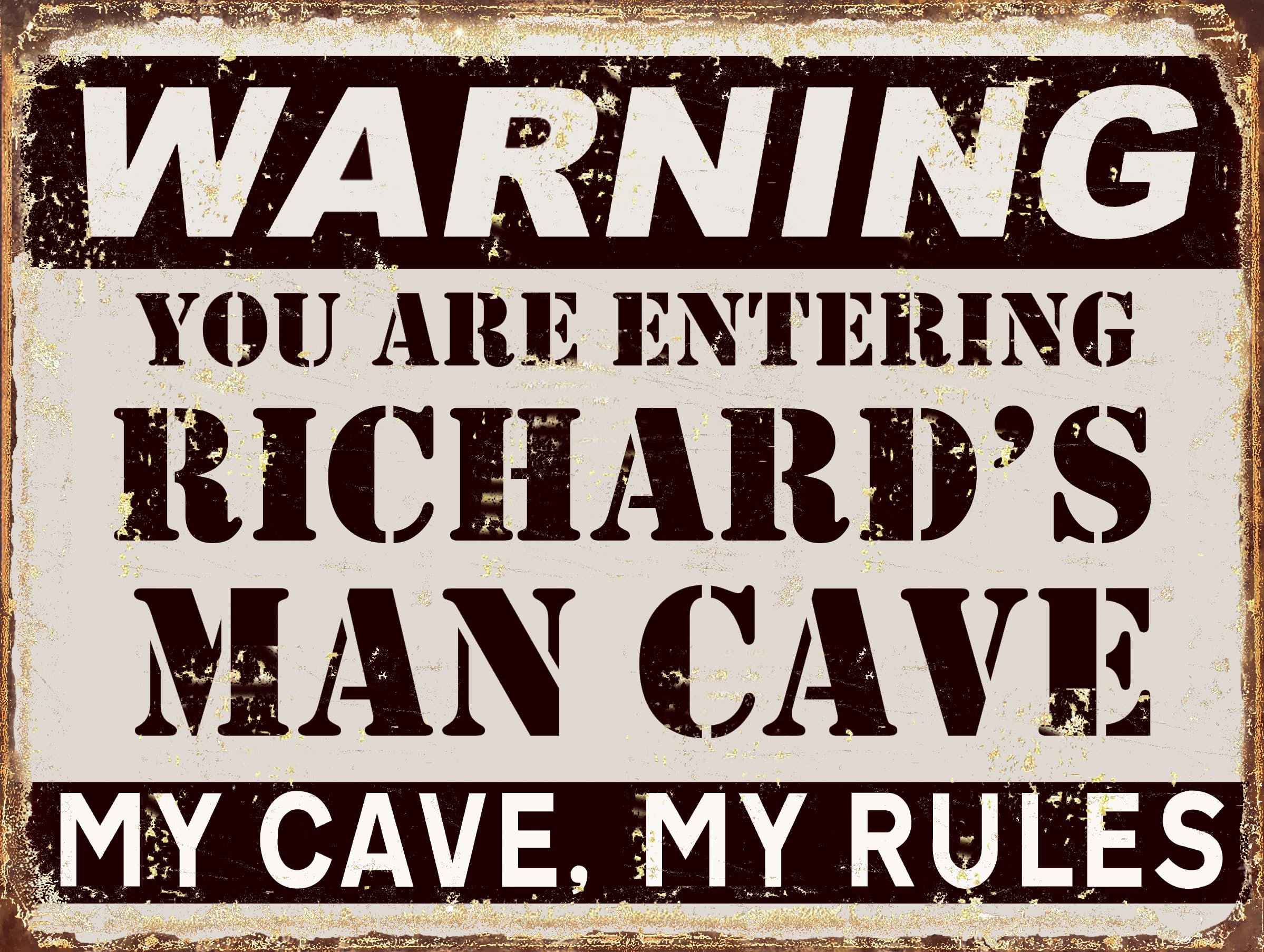 Shawprint Limited Richard's Man Cave Metal Retro Sign (Richard's)