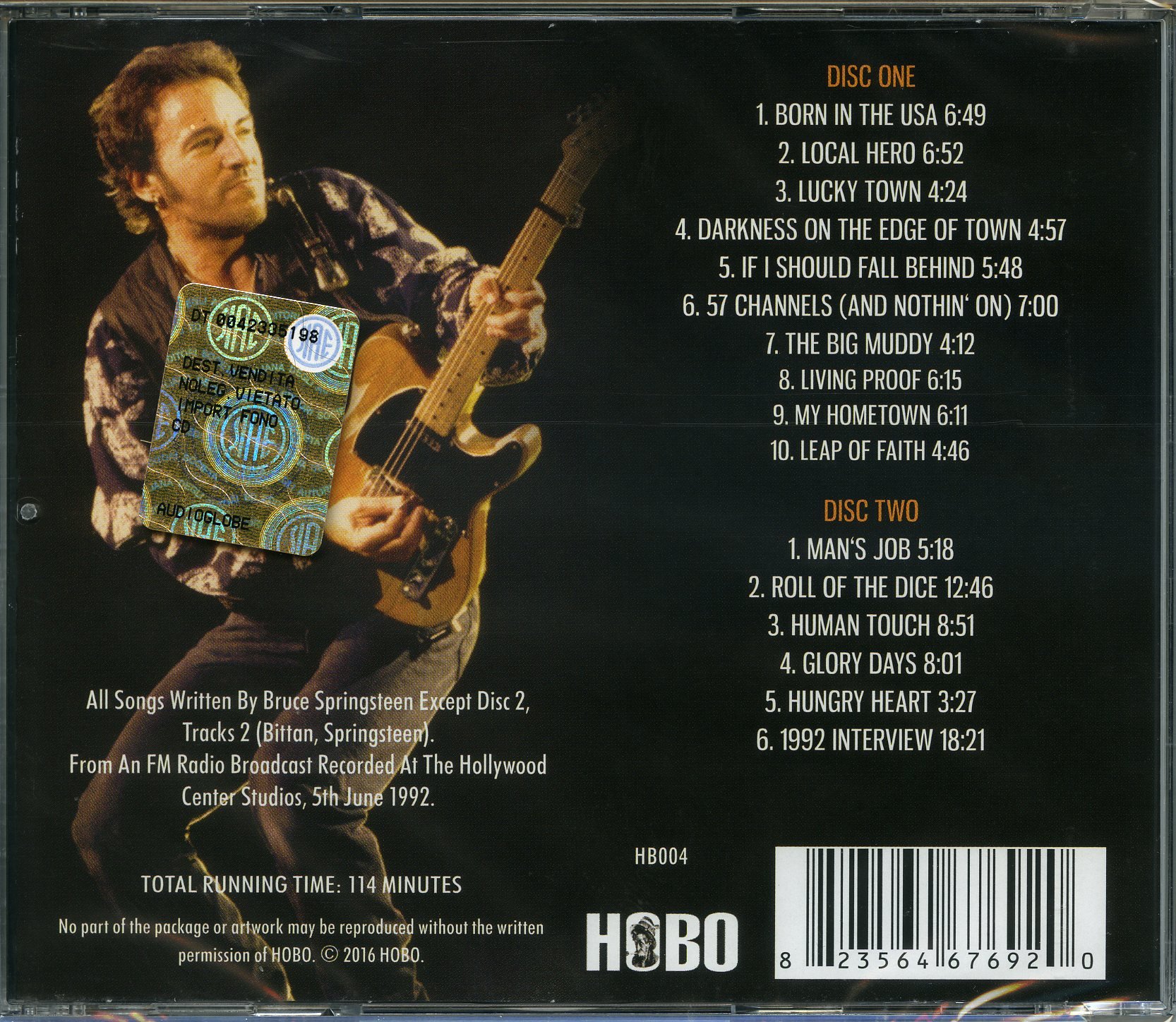Bruce Springsteen's Dress Rehearsal Broadcast 1992 Bonus Interviews (2x