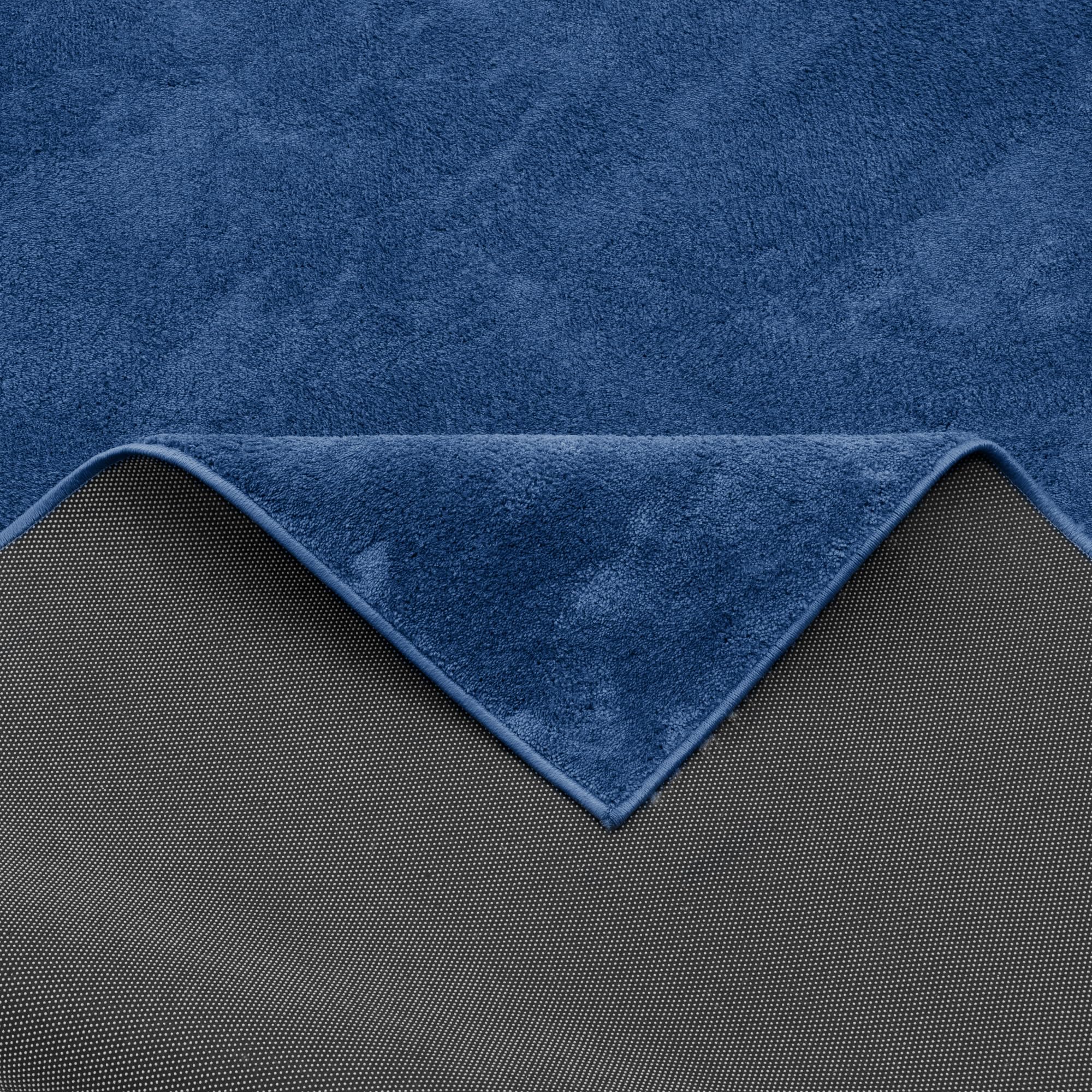Snapstyle Luxus Super Soft Hochflor Langflor Teppich Deluxe Dunkelblau - Flauschig Weich für Wohnzimmer Schlafzimmer Kinderzimmer