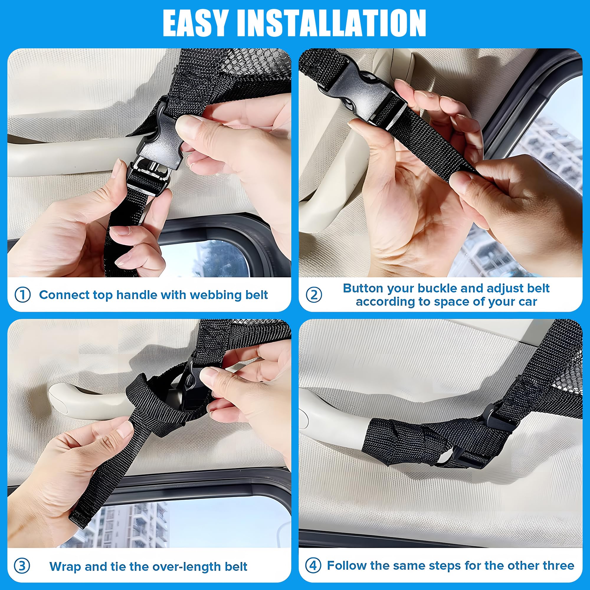 Aufbewahrungsnetz Für Wohnmobil & Auto | Dachnetz Mit Verstellbaren Gurten