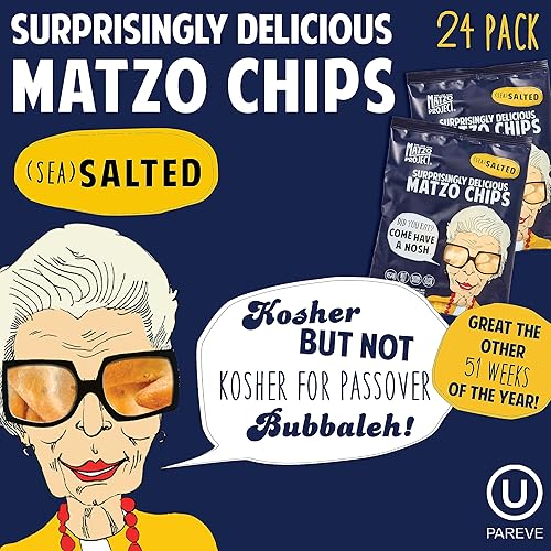 Miniatura 3 de Matzo Chips crujientes de The Matzo Project, Kosher pero NO Kosher para Pascua, vegano, sin nueces, paquetes de aperitivos de regreso a la escuela,
