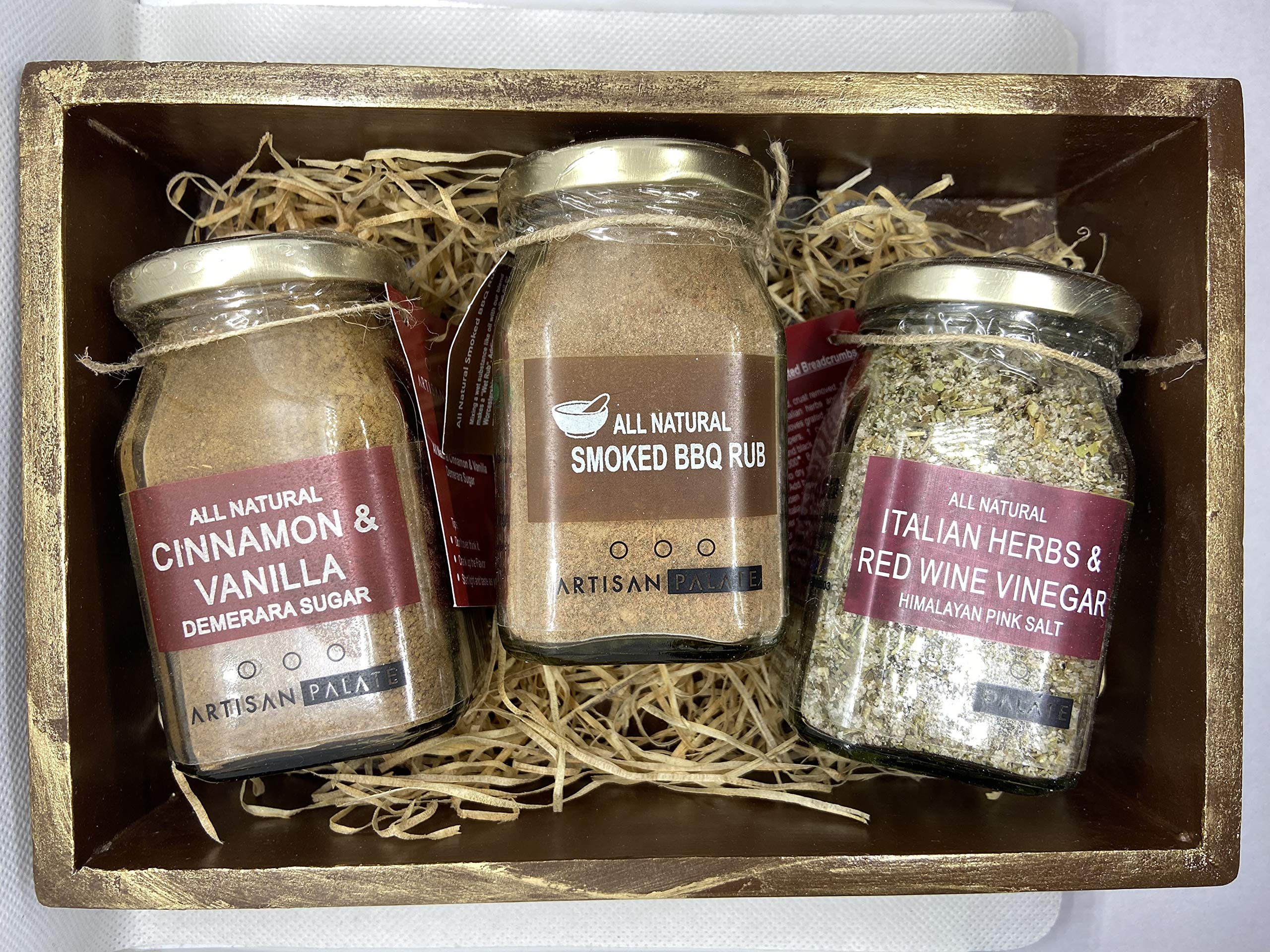 Artisan Palate Winter Gift Hamper 3 Bottles in Wooden Tray CT01 2