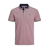 JACK & JONES Jjepaulos Polo Ss Noos Maglietta, Rio Red
