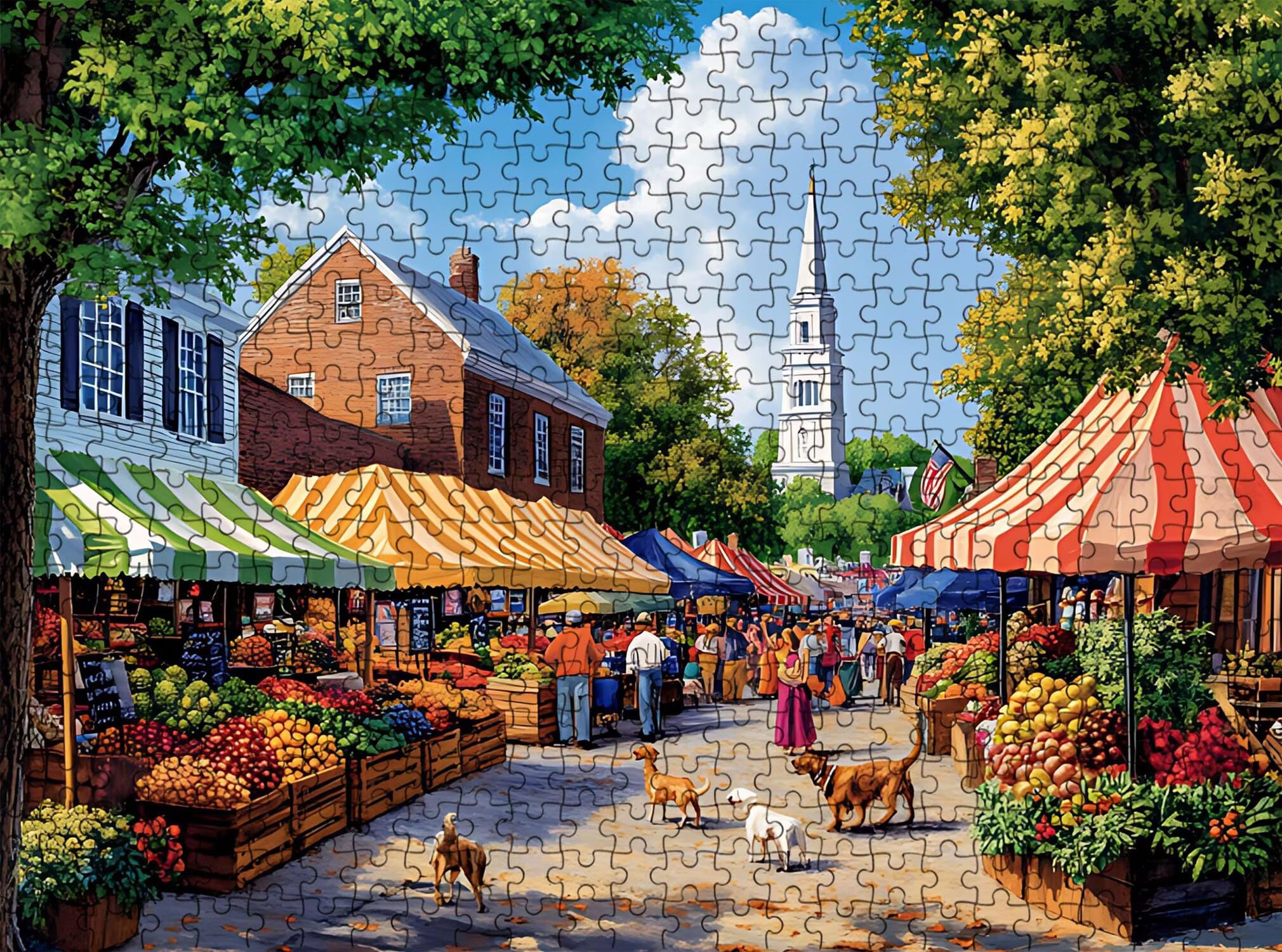 Dibujos animados calle Puzzle de 2000 Piezas, Juego de Mesa Familiar de Madera - Rompecabezas Adultos para Toda La Familia, Rompecabezas Educativo DIY y Antiestrés - Regalo de Mujer, 99 x 70 cm f0-537