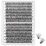 280 Pcs Individual Lashes 30D+40D Mixed Lash Clusters 14 Rows Cluster Lashes that Look Like Eyelash Extensions DIY Lash Extension Self Application At Home (30+40-C-14-20mix)