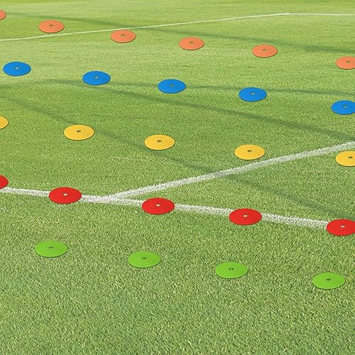 Miniatura 7 de 31 unidades de conos planos de 6 pulgadas, marcadores de puntos, conos de fútbol, marcadores de cancha de campo, puntos de sentarse, discos planos,