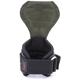 Cobra Grips PRO Weight Lifting Gloves Heavy Duty Straps Alternative to Power Lifting Hooks Best for Deadlifts with Adjustable Neoprene Padded Wrist Wrap Support Bodybuilding (FIT Green Leather)
