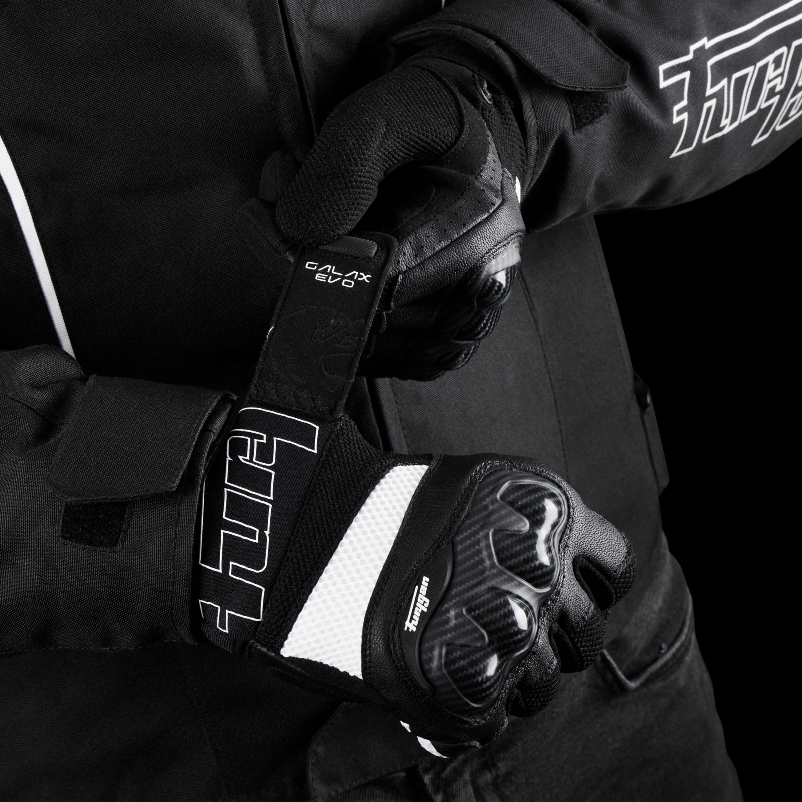 Furygan Galax Evo - Gants Moto Homologués Hommes - Eté Légers Respirants - Protection Paume Cuir - Ventilation Ventilé - Touch Screen - écran Tactile