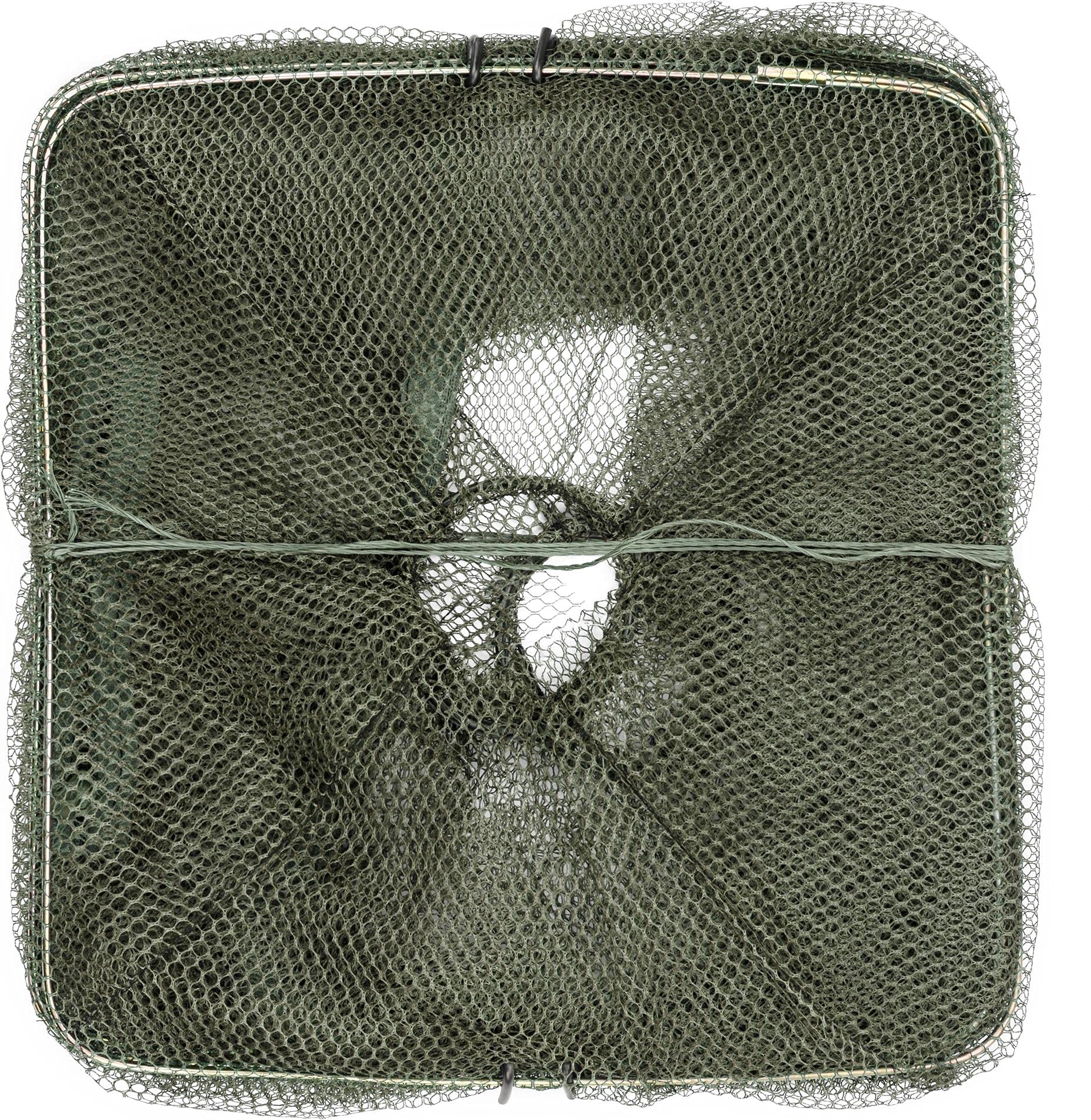Köderfischreuse Aalreuse Krebsreuse Fischreuse 55 x 23 x 23 cm Faltbar mit Futterbeutel Fischernetz mit 2 Öffnungen