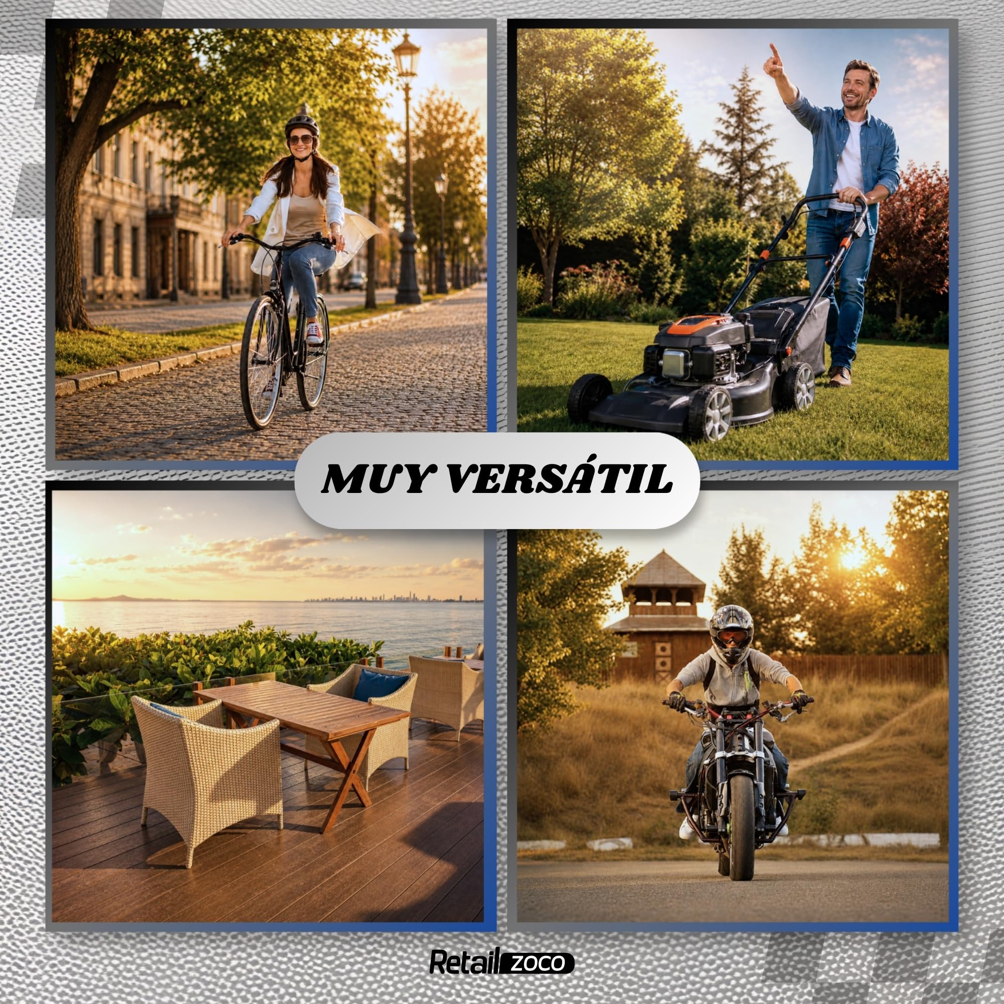Funda para Moto y Bicicleta eléctrica Impermeable Anti-UV, 210x120 cm, Gris - imagen 5