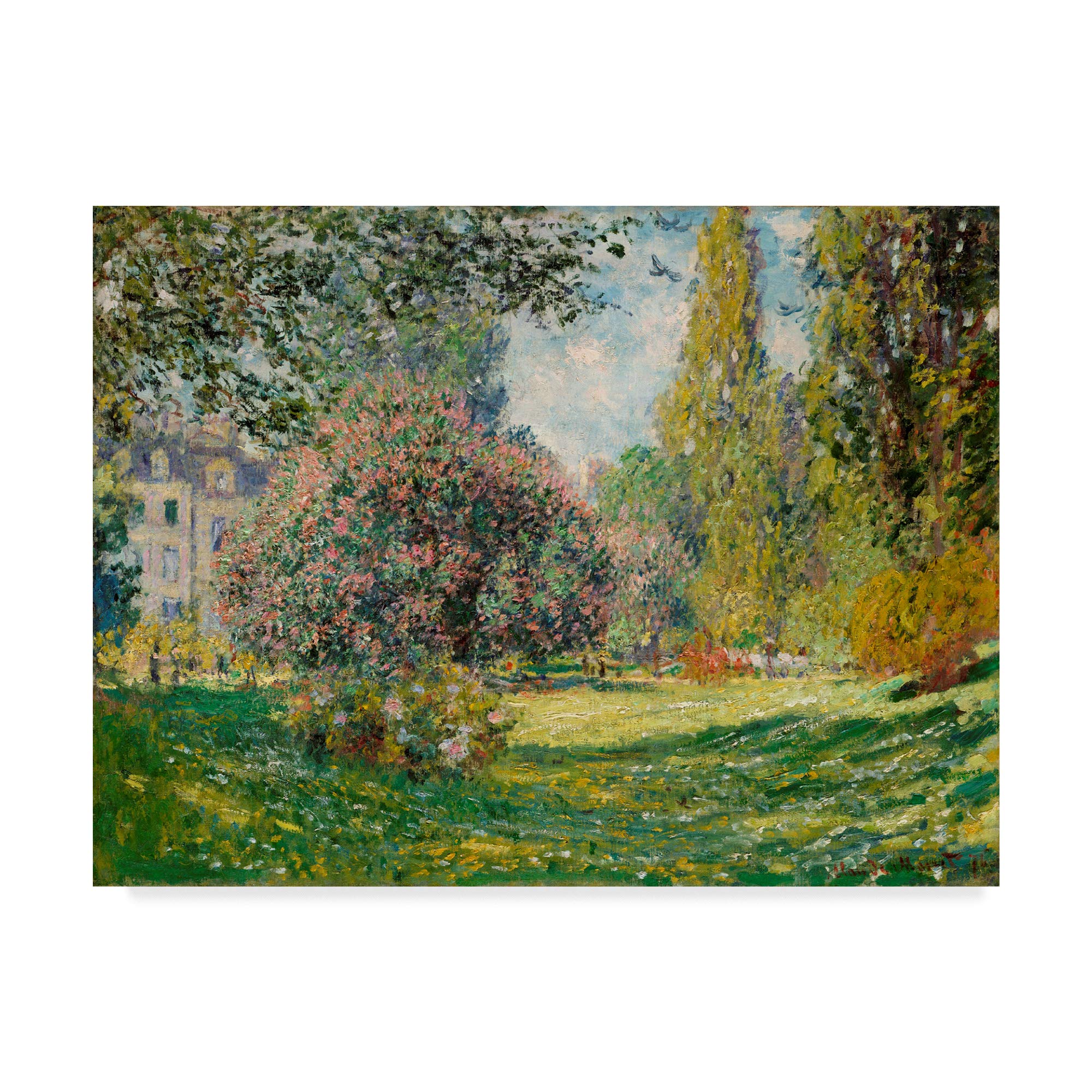 Trademark Fine Art Landscape The PARC Monceau by Claude O. Monet, 35x47