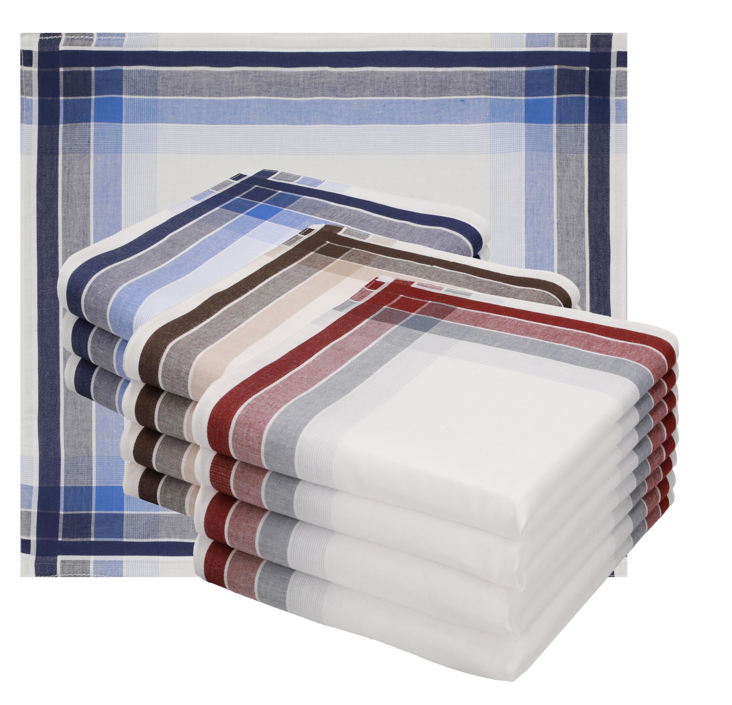 Pack of 12 Leo 4 Men's Handkerchiefs 40 x 40 cm 100% Cotton-image-44