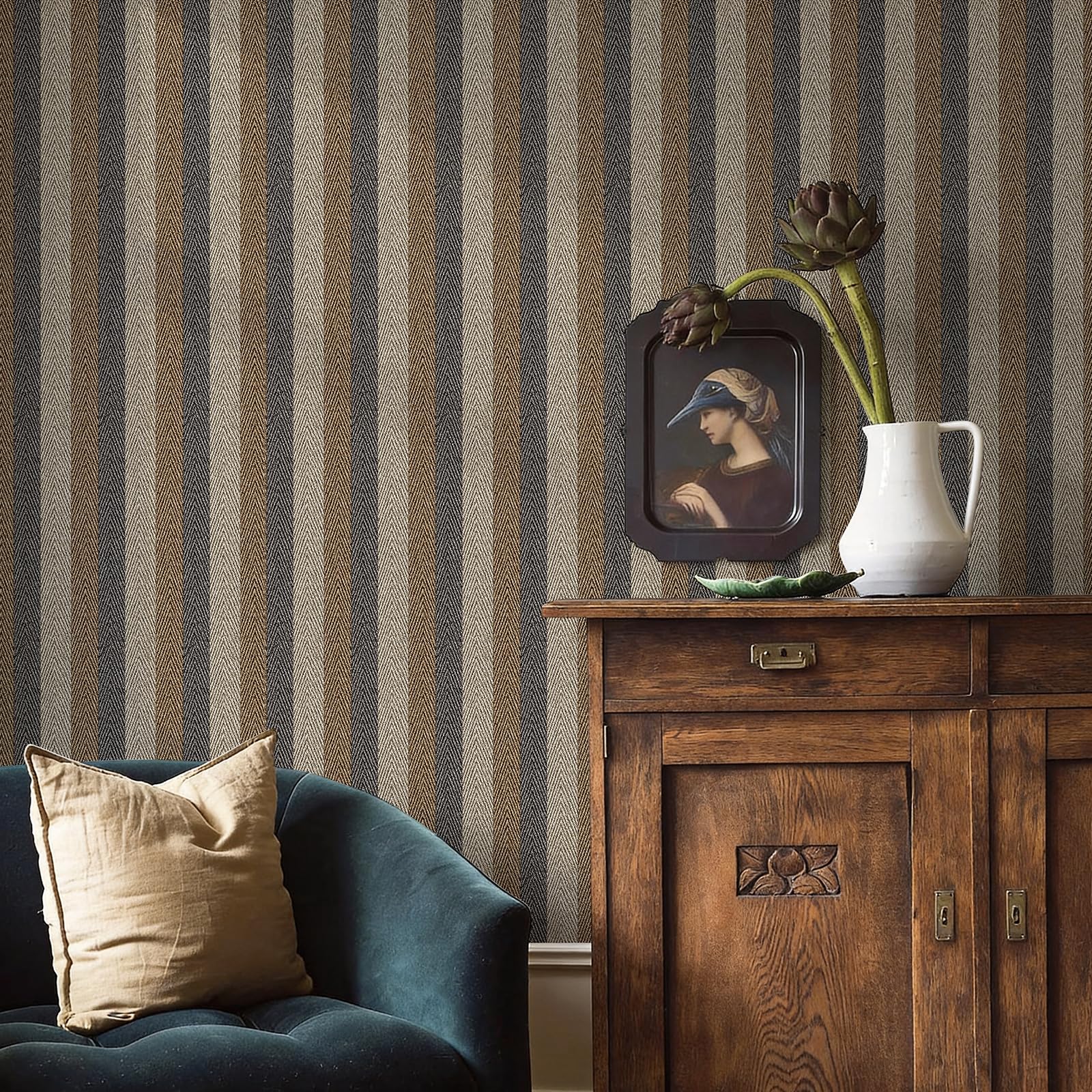 Simon&Siff Textured Fabric Wallpaper