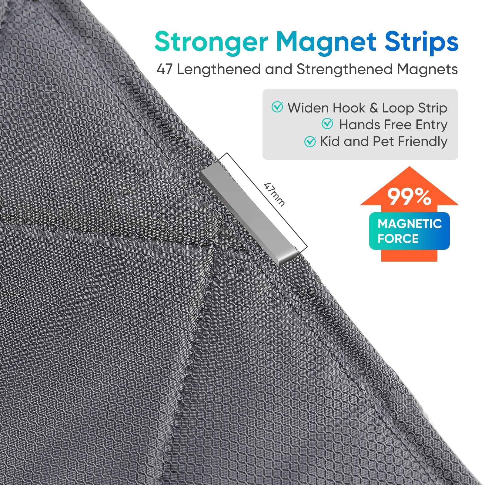 Sekey Magnet Thermo Türvorhang Kälteschutz Wärmeschutzvorhang für Türen Wasserdicht Winddicht Energieeinsparung Thermvorhang Tür 100x210cm Grau
