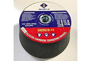 5-Inch Flaring Cup Grinding Wheel for Granite, Engineered with Green SiC and 46 Grit