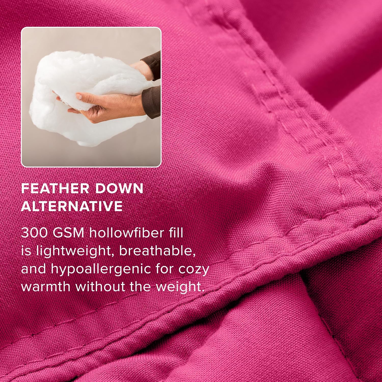 Bare Home Kids Comforter Set - Twin/Twin Extra Long Size - Ultra-Soft - Goose Down Alternative - Premium 1800 Series - All Season Warmth (Twin/Twin XL, Pink) thumbnail
