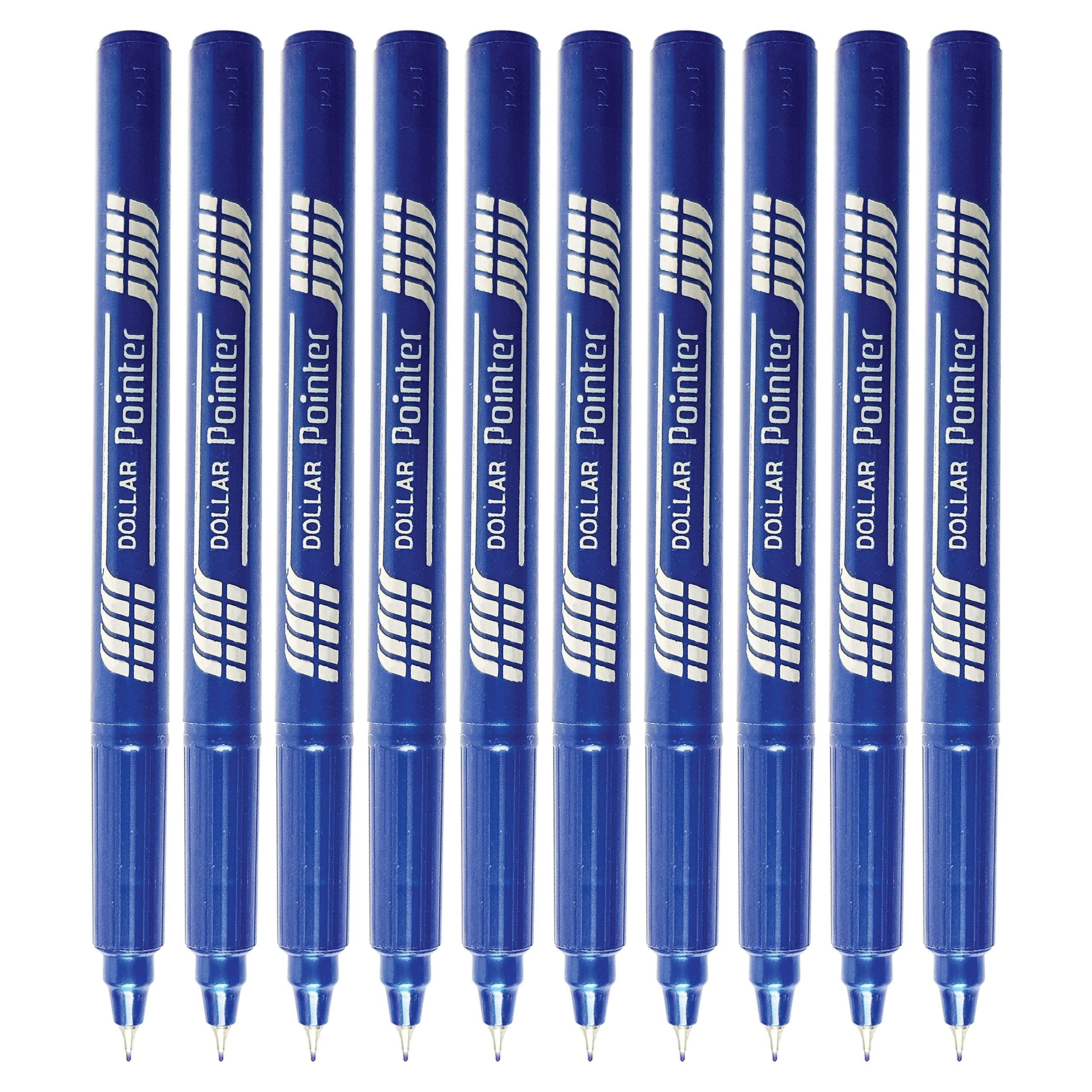 Pointer Dollar Blue Pack Of 10 Fineliner Pointers 0.3mm