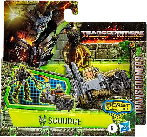 Miniatura 2 de Transformers Toys Rise of The Beasts Movie Beast Alliance Battle Changers Scourge Figura de acción, para edades de 6 años en adelante, 4.5 pulgadas