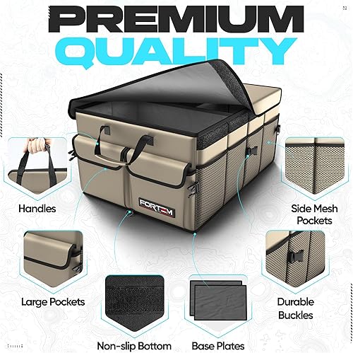 Miniatura 2 de FORTEM Organizador de maletero para SUV, organizador de maletero de automóvil, almacenamiento plegable, accesorios de coche para mujeres y hombres