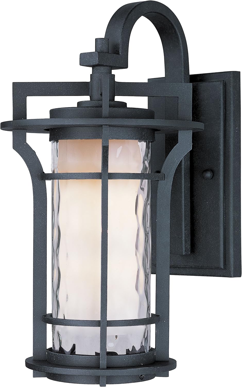 Maxim Lighting Oakville 1-Light Outdoor Wall Light | Black Oxide Finish | Mediterranean Outdoor Light Fixture | Ideal for Porches, Patios & Garages | Home Decor Light Fixture | 30486WGBO