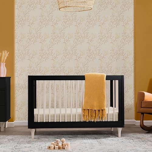 Miniatura 6 de Babyletto Lolly Cuna convertible 3 en 1 con kit de conversión de cama de niño pequeño , Cuna, Negro y lavado natural. Negro/Natural Lavado,blanco