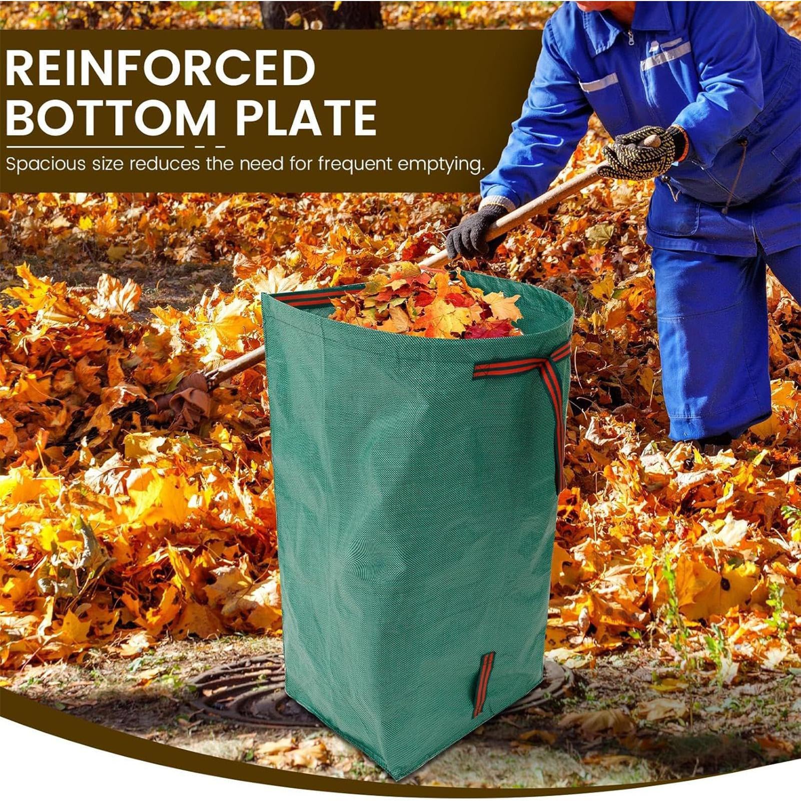 della spazzatura da giardino, contenitore pieghevole verticale, impermeabile | 2 sacchi per prato da 270 l, tipo raccogli rami, campeggio, barbecue, paesaggistica, edilizia,