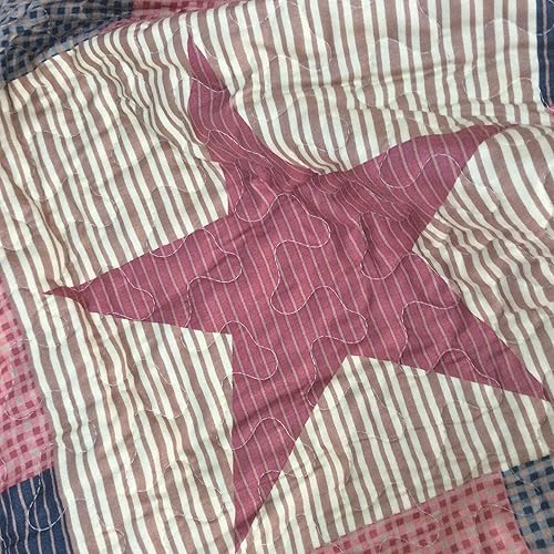 Miniatura 7 de Virah Bella Juego de ropa de cama de 3 piezas tamaño King, color rojo cabaña de montaña, juego de edredón reversible rústico de retazos con fundas