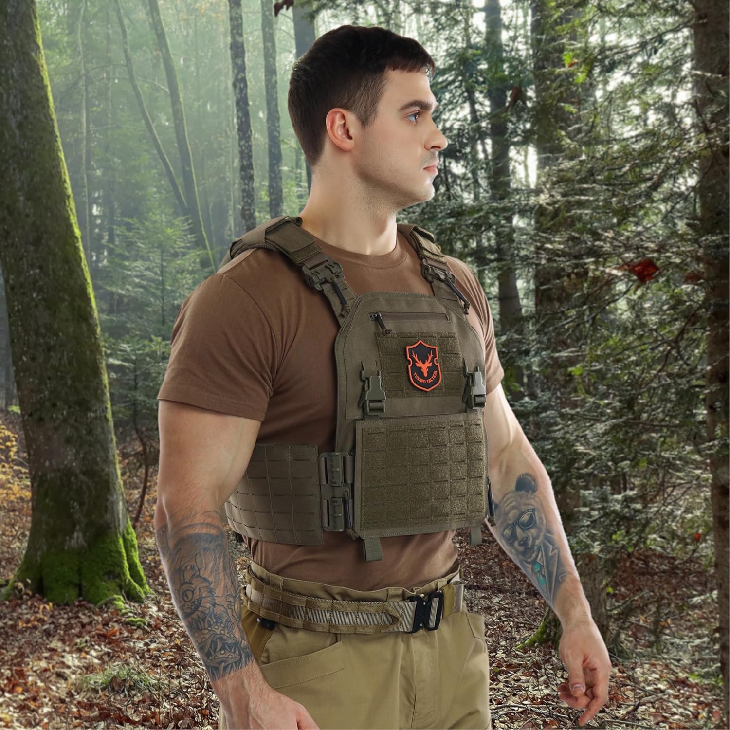 Tactical Molle Vest Laser Cutting Modular Lightweight Quick Release Adjustable Vests