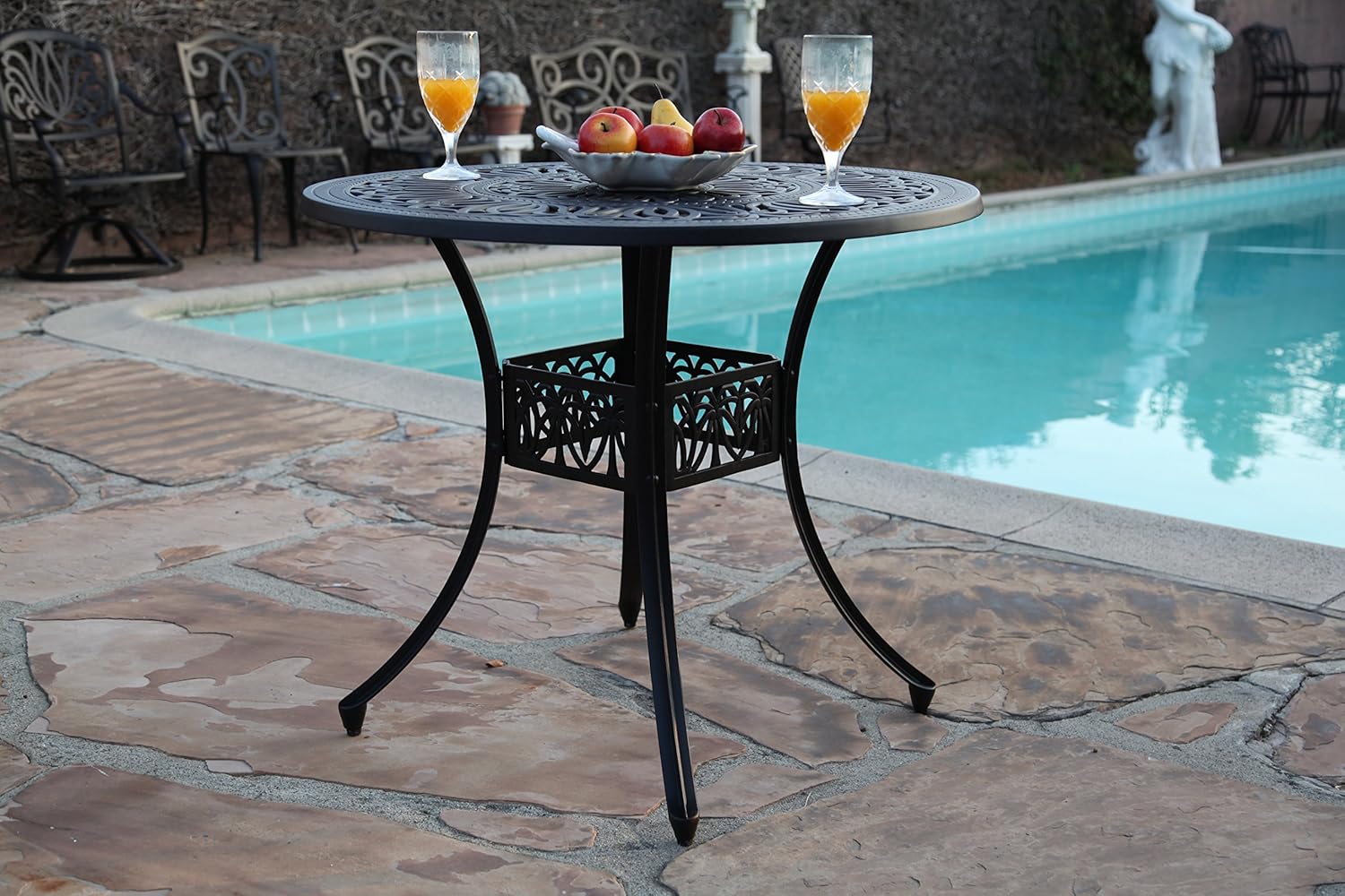 Outdoor Cast Aluminium CBM-Patio 5 Piece Butterfly Dining Set SH213-SH045