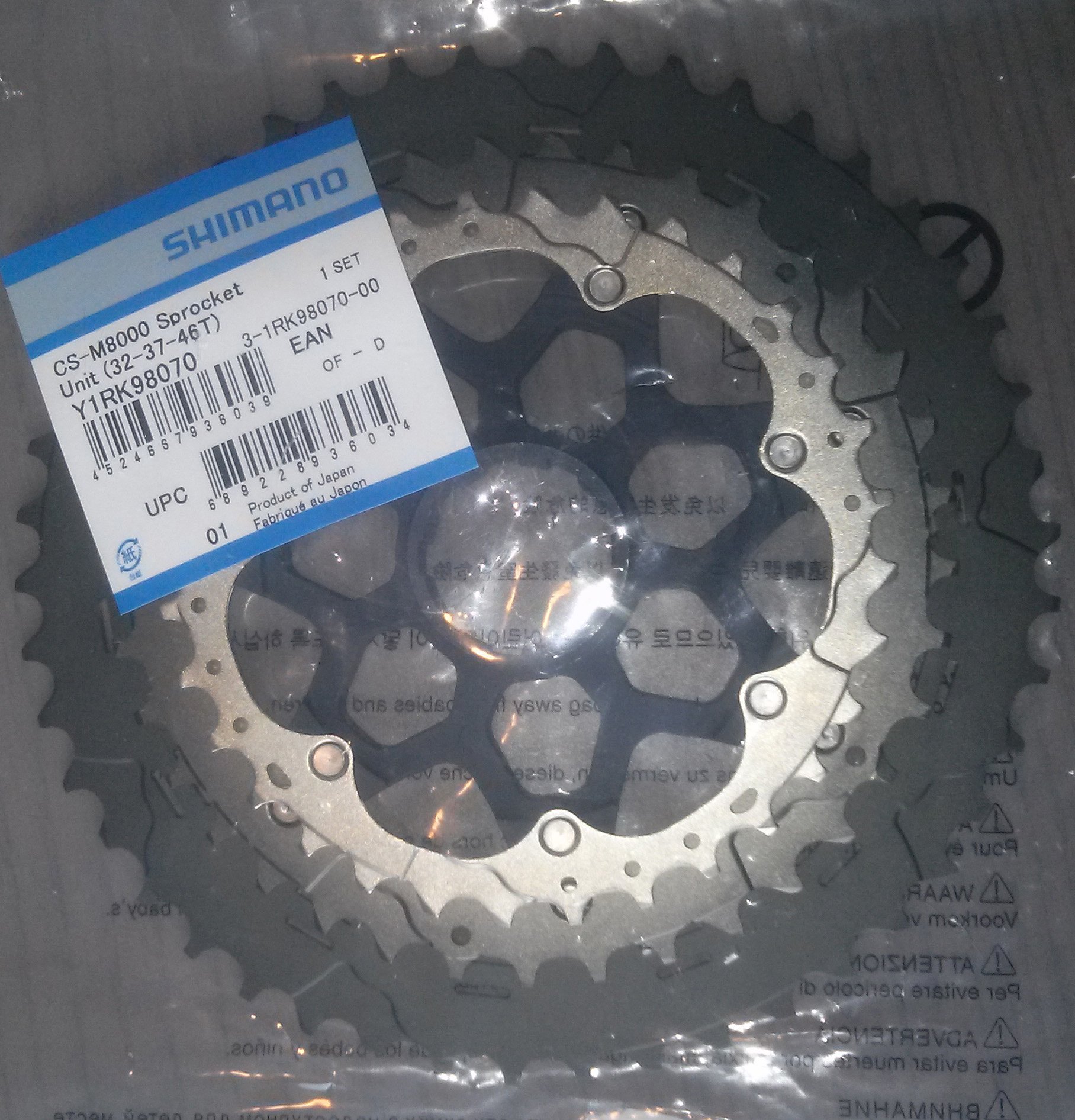 Shimano CS-M8000 Pignon Silver/Black One Size