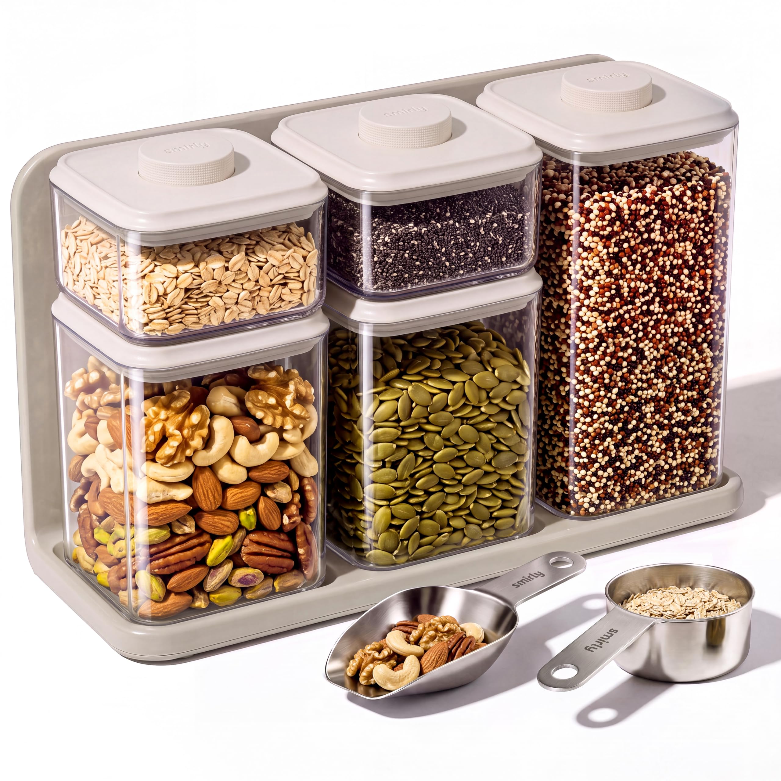 27% Off SMIRLY 8-Piece Airtight Food Storage Set with Canister Organizer - Image 1
