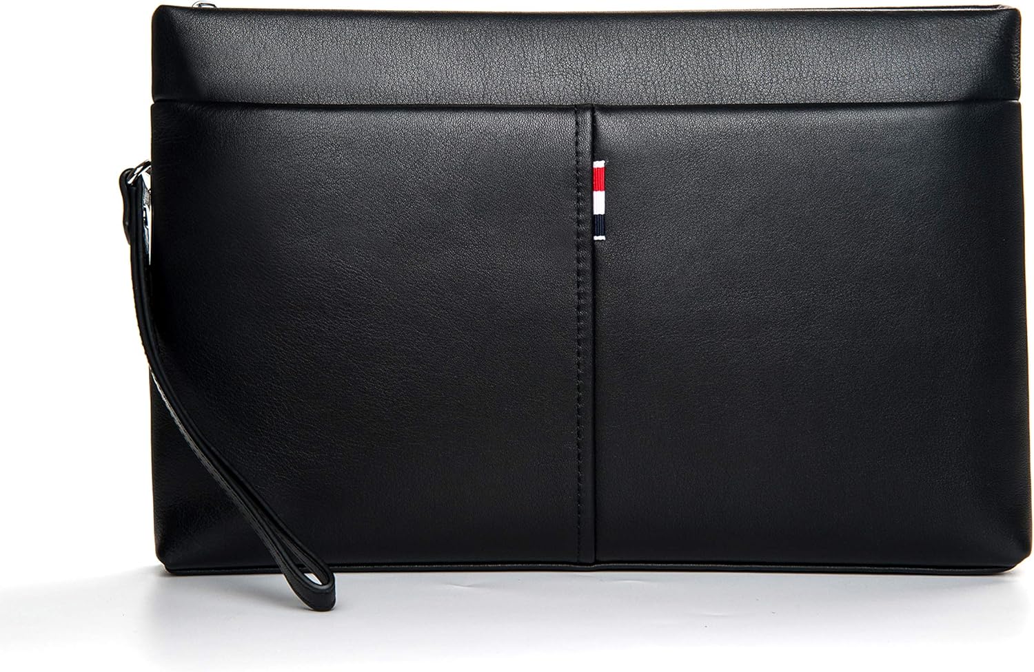 Genuine Leather Clutch Bag for Men Handbag Wrist Bag Business Large Purse Envelope Bag