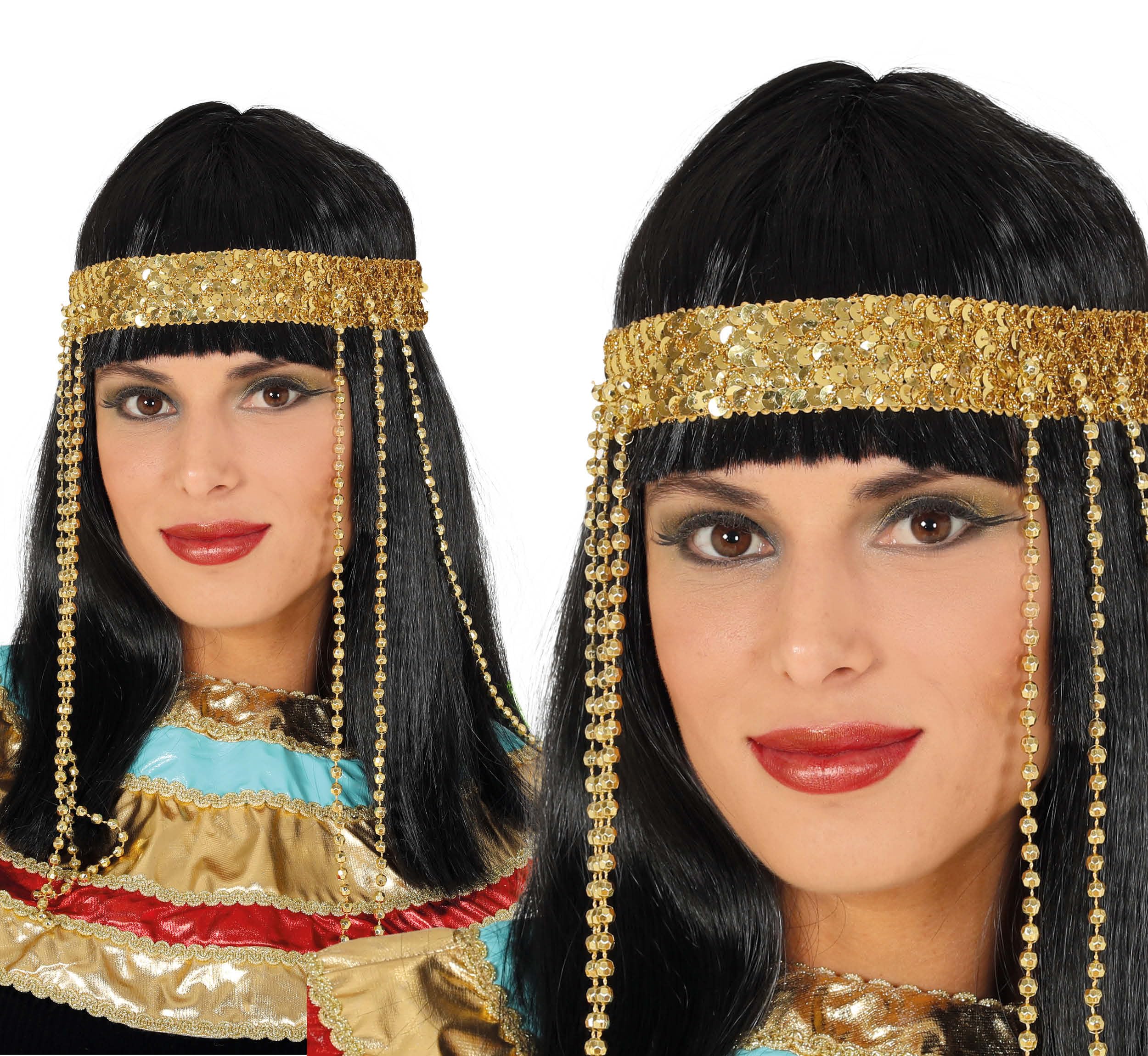 FIESTAS GUIRCA EGIPCIA Wig with Headband IN Box