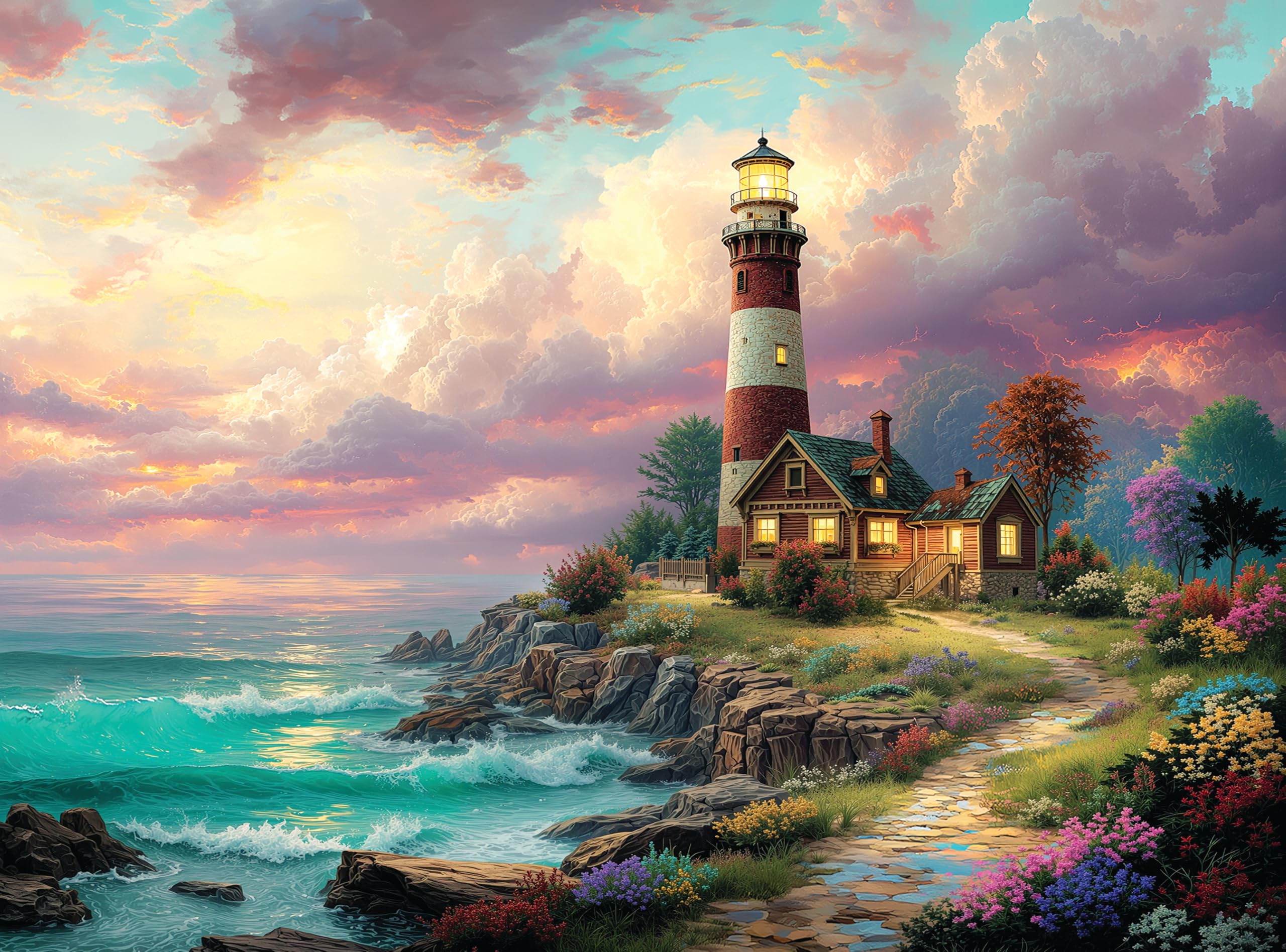 Adult Jigsaw Puzzle – Ocean Lighthouse 1000 Piece