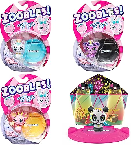 Zoobles, Kosmic Kitty - Figura coleccionable transformable y accesorio Happitat, juguetes para niños de 5 años en adelante