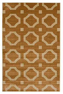 Linon Home Decor Products Tiera Beige Sand 8 X 10 Area Rug by Linon